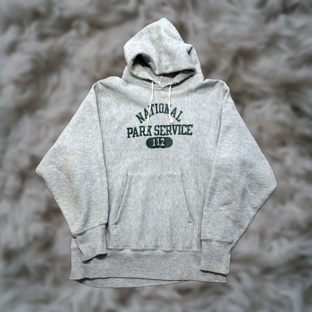 Champion VINTAGE Champion National Park Service Reverse Weave Hoodie Mens M Gray USA Made Size US M / EU 48-50 / 2 - 1 Thumbnail