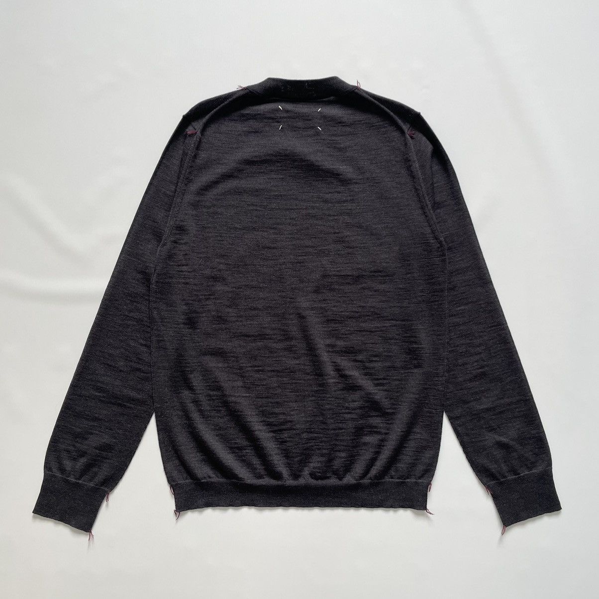 Maison Margiela A/W 23 Gray Wool Inside Out Seam Sweater Size US M / EU 48-50 / 2 - 12 Thumbnail