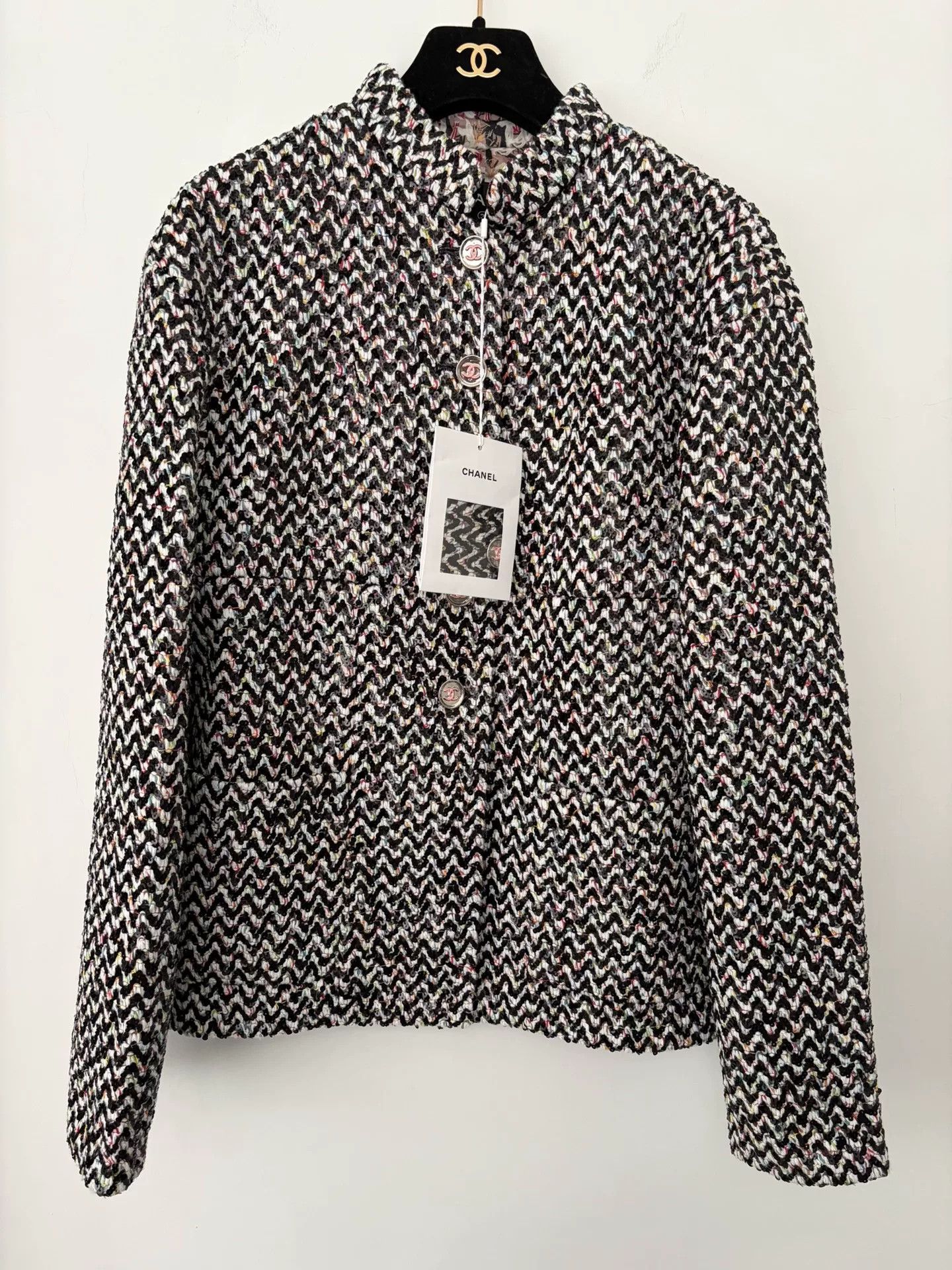 Chanel 23A Sequin Embellished Jacket
