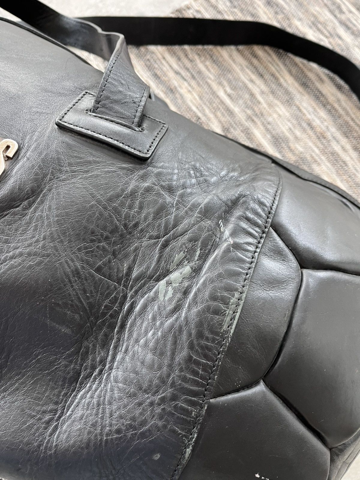Dirk Bikkembergs Archive Dirk Bikkembergs FW 2007 Rare Leather Football Bag Size ONE SIZE - 10 Thumbnail