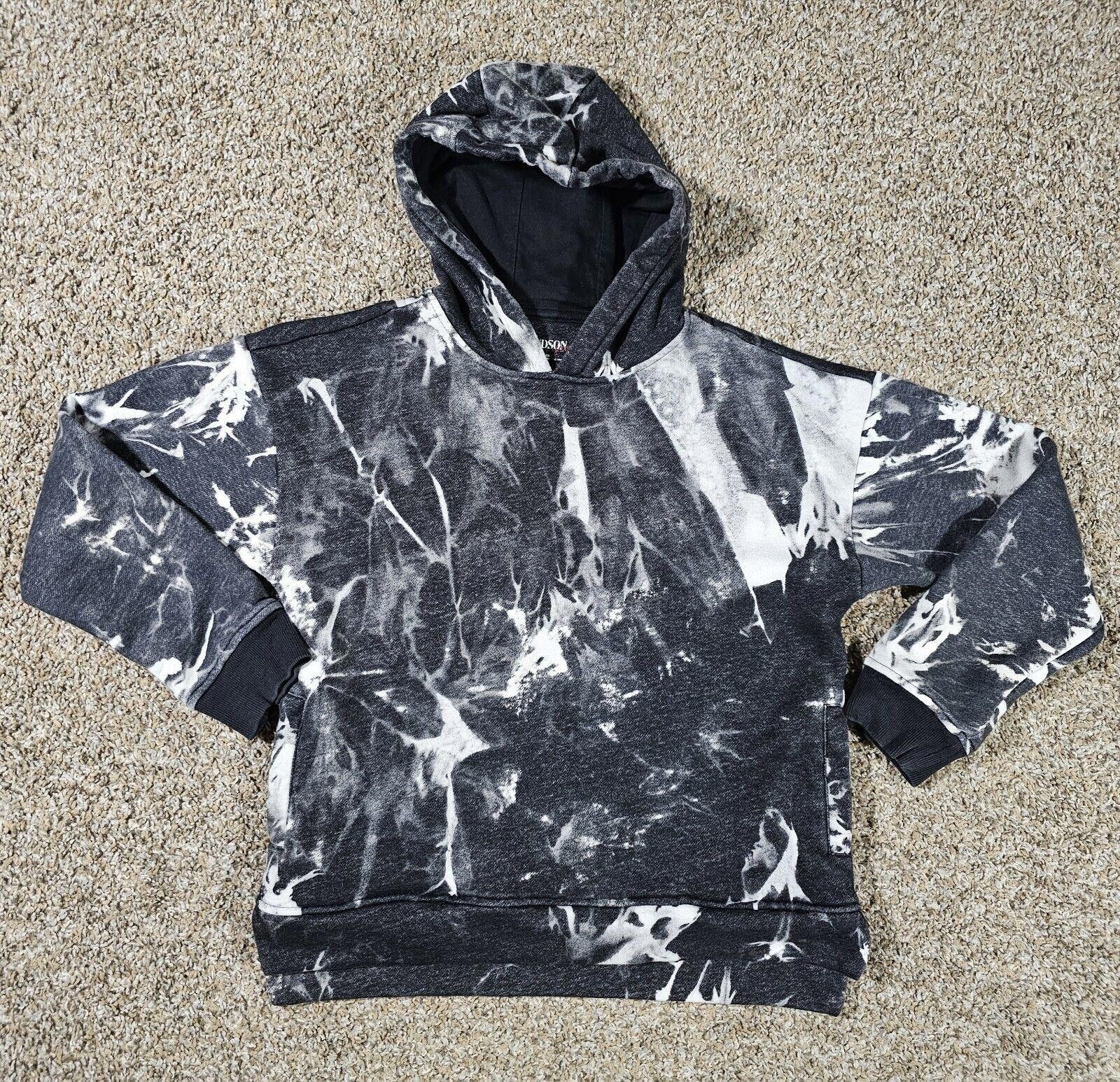 Designer Hudson Kids M Hoodie Black White Tie Dye Pullover Size US XXS / EU 40 - 1 Thumbnail