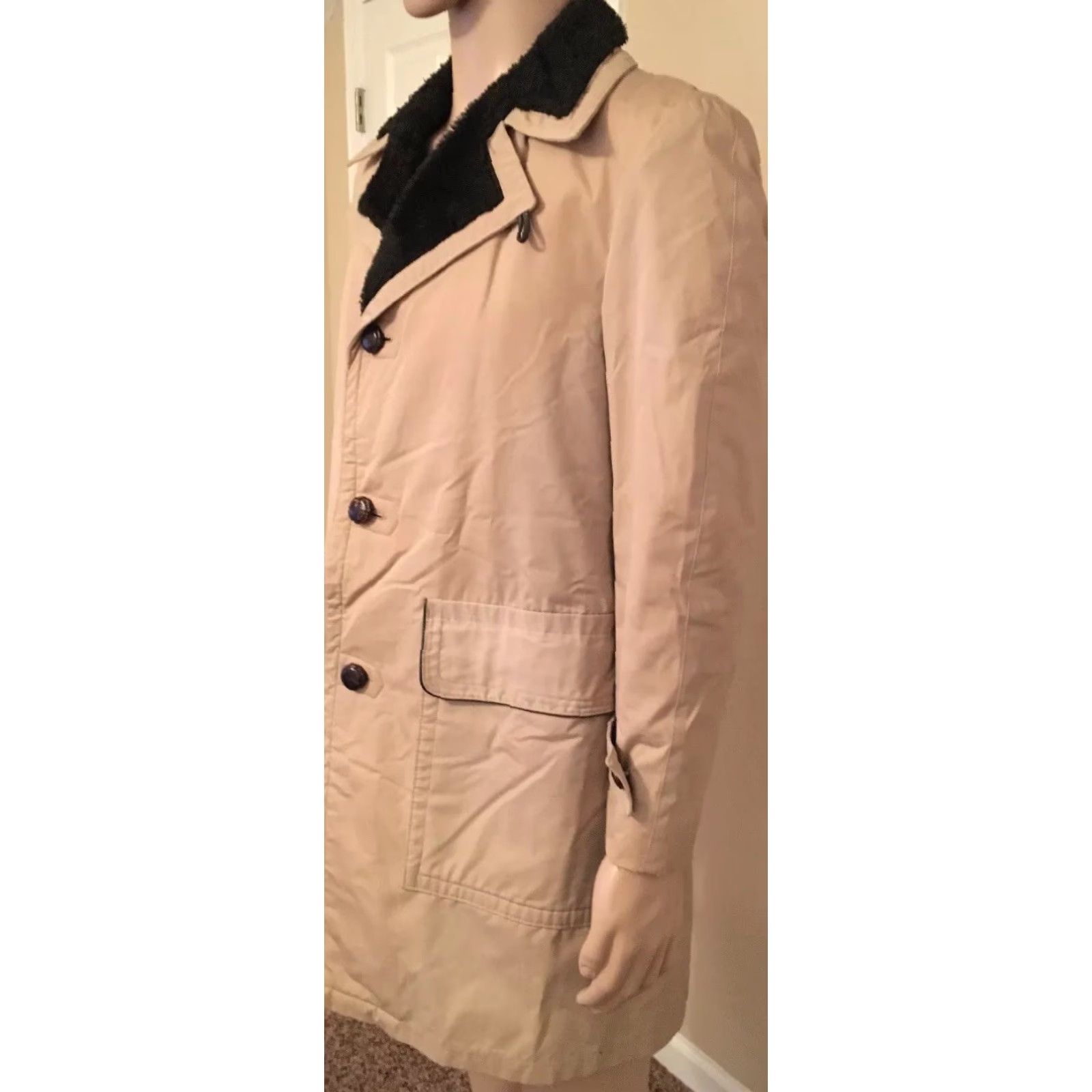 McGregor VINTAGE McGregor Faux Fur Lined Trench Coat Jacket Men’s Size 38 Made in USA Size US XXS / EU 40 - 4 Thumbnail