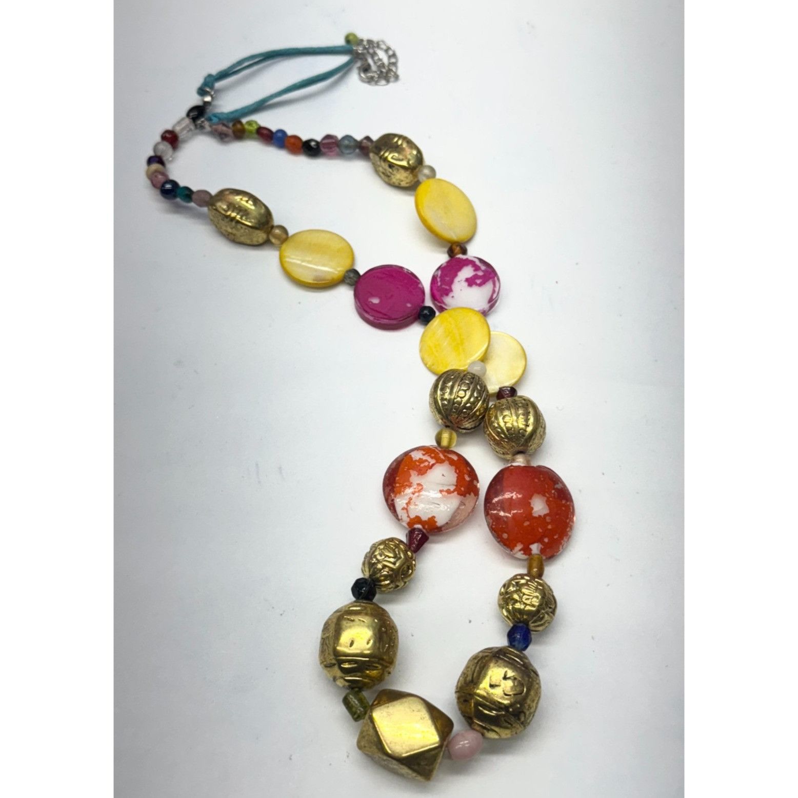 Vintage Vintage glass & metal beaded necklace Size ONE SIZE - 1 Thumbnail