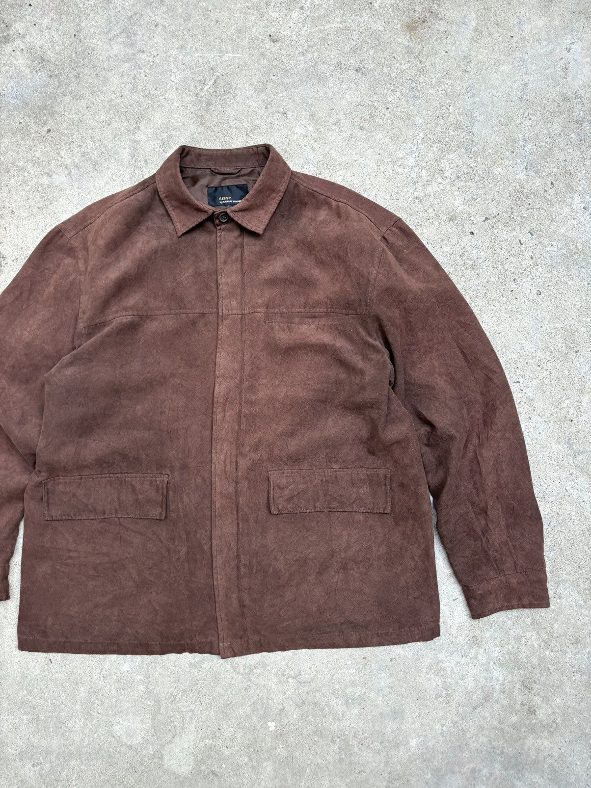 Kansai Yamamoto Brown KANSAI YAMAMOTO ZIP Velvet JACKET Size US L / EU 52-54 / 3 - 4 Thumbnail