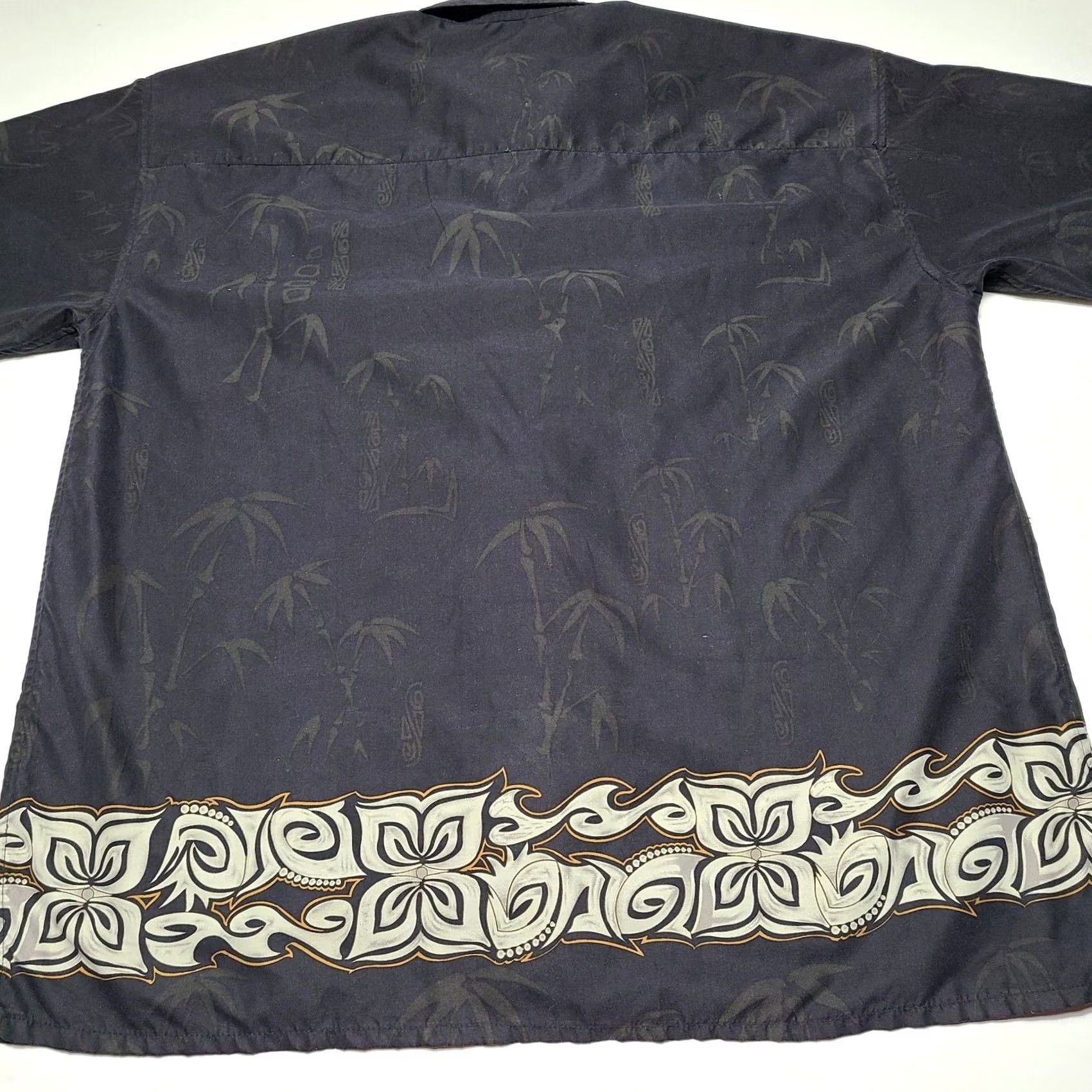 Vintage Coconut Pier Hawaiian Shirt XL Men's Button Up Short Sleeve Black Floral Size US XL / EU 56 / 4 - 2 Thumbnail