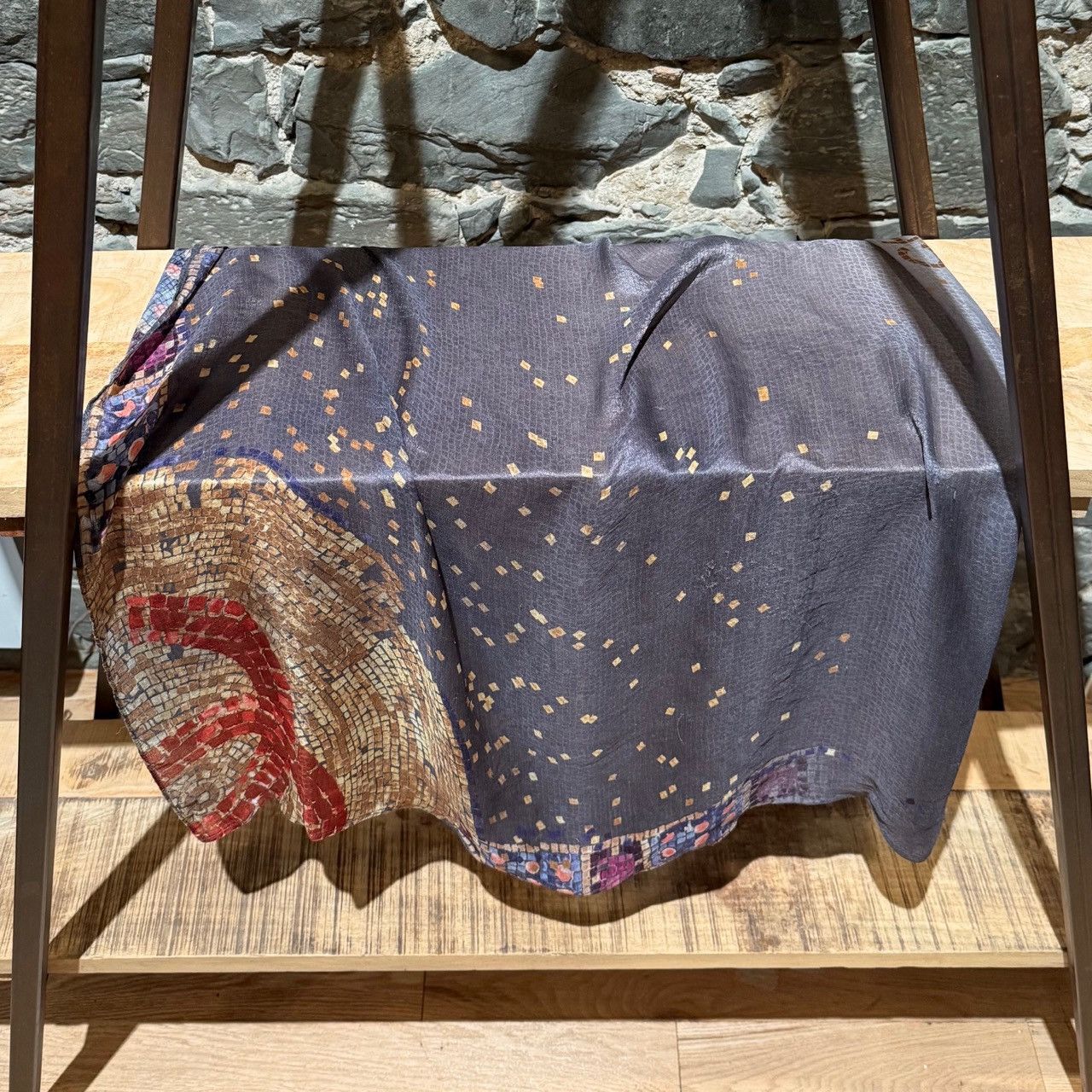 Chanel Chanel Mosaic Print Silk Chiffon Square Scarf Size ONE SIZE - 3 Thumbnail