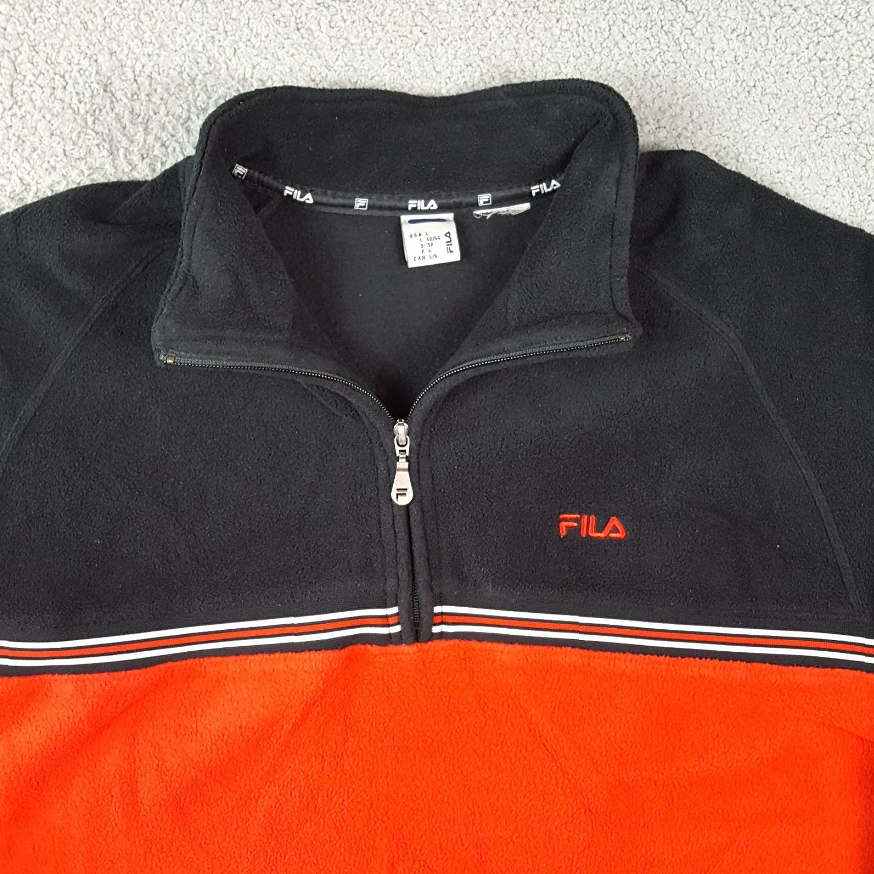 Fila Y2K FILA 2-Tone Fleece Quarter Zip Pullover Men's Size L Crewneck Sweatshirt Vintage Red Pile Jacket Outdoor Hiking Size US L / EU 52-54 / 3 - 2 Thumbnail