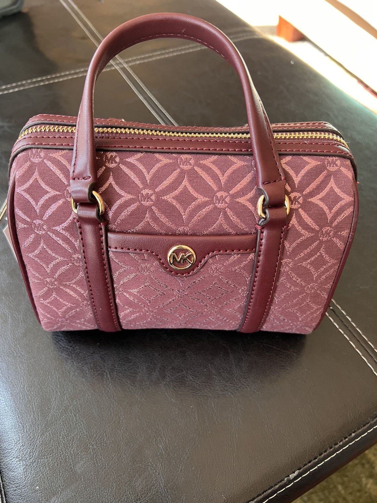 Michael Kors NEW Small Metallic Logo Jacquard Duffel Crossbody Bag Size ONE SIZE - 1 Thumbnail