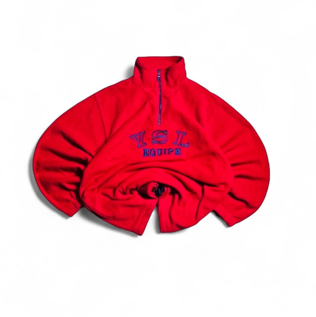 Yves Saint Laurent Vintage Yves Saint Laurent fleece equipe zip rare Size US M / EU 48-50 / 2 - 1 Thumbnail