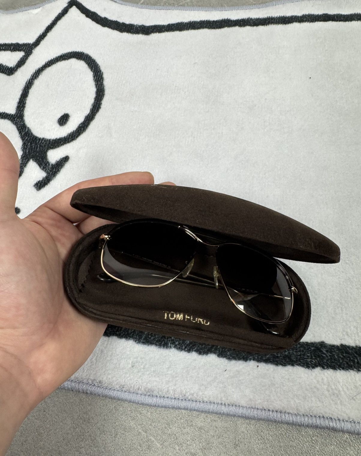Tom Ford Tom Ford Sunglasses Russell TF234 Black Gold With Box Size ONE SIZE - 15 Thumbnail