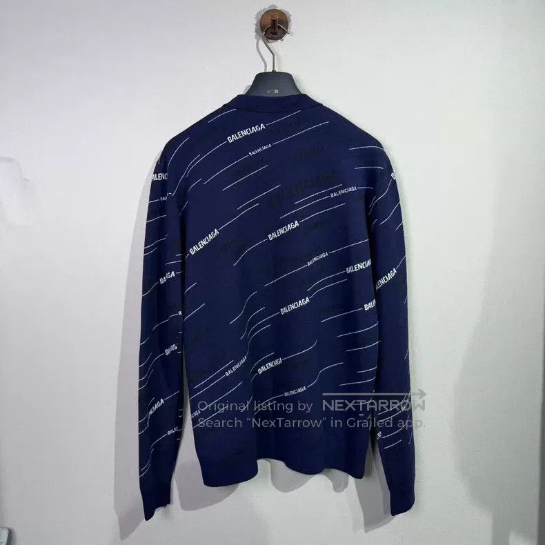 Balenciaga Balenciaga Blue Purple Bullet Screen Sweater Size US XS / EU 42 / 0 - 2 Thumbnail