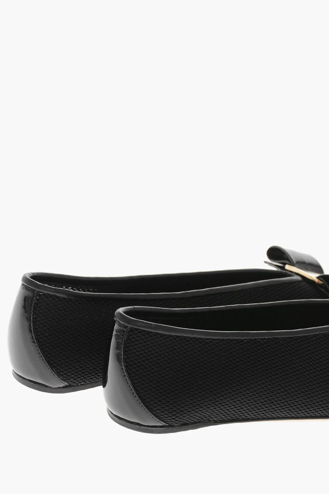 Salvatore Ferragamo og1mm0426 Satin-Effect Leather Ballet Flats in Black Size US 8 / IT 38 - 3 Thumbnail