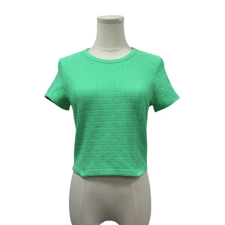 Alexander Wang Alexander Wang Green Textured T-Shirt Size L Size L / US 10 / IT 46 - 1 Thumbnail