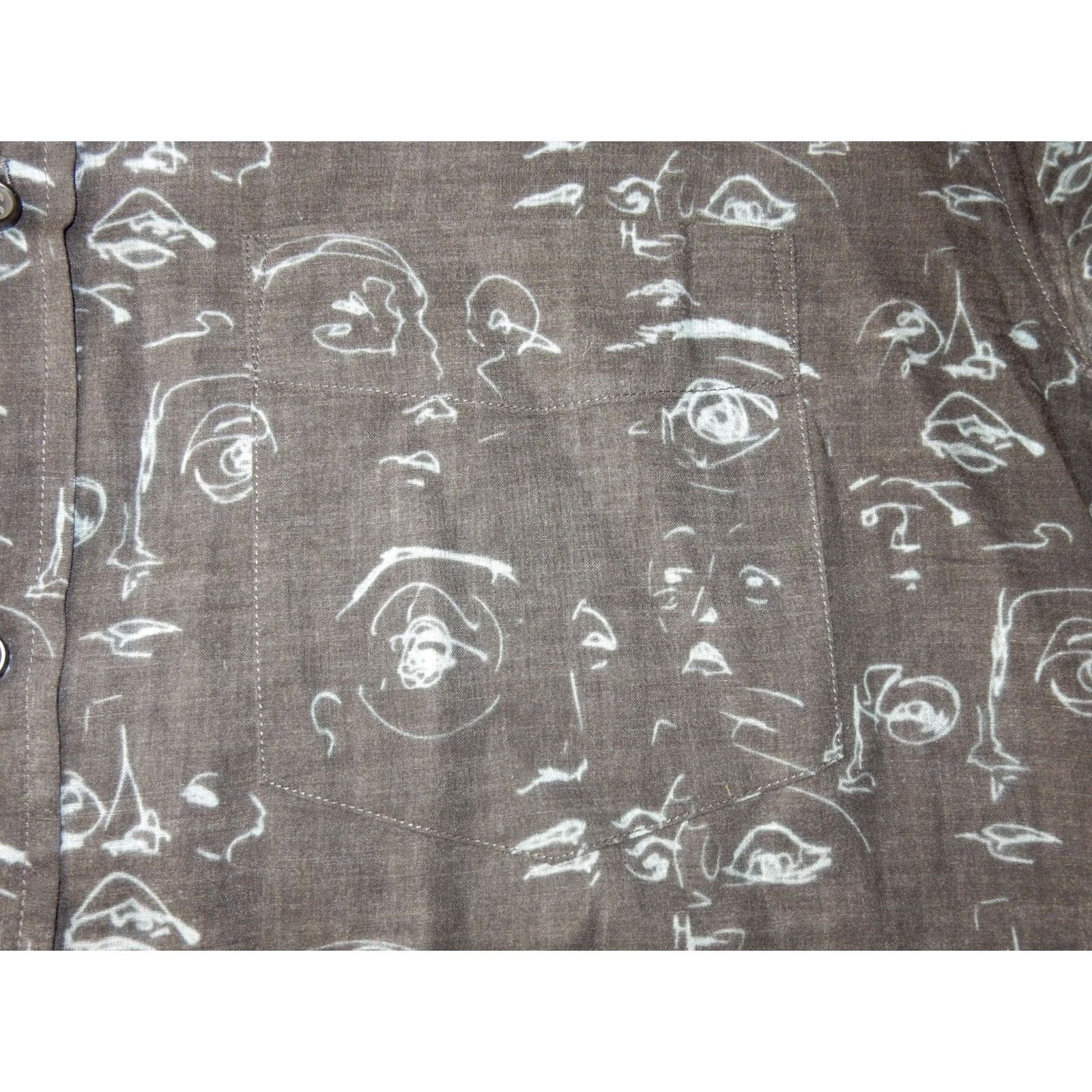 Billy Reid VINTAGE Billy Reid Button-Up Shirt Men Slim Short Sleeve Cotton Italy Made Size M Blue Geometric Front-Blue Shirt Mens M Size US M / EU 48-50 / 2 - 3 Thumbnail
