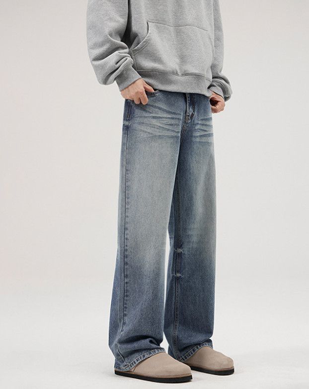 Japanese Brand Retro high-street American cleanfit loose straight leg jeans Size US 32 / EU 48 - 2 Thumbnail