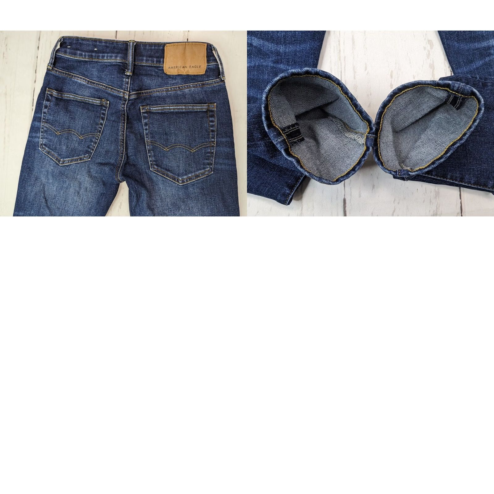 American Eagle Outfitters VINTAGE? No — American Eagle Airflex+ Skinny Jeans Womens 26x28 Blue Denim Stretch Jeans Size 26" / US 2 / IT 38 - 9 Thumbnail