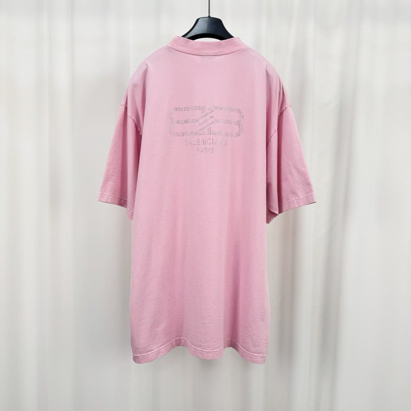 Balenciaga Balenciaga Pink Rhinestone Letter Short-Sleeve Size M / US 6-8 / IT 42-44 - 1 Thumbnail