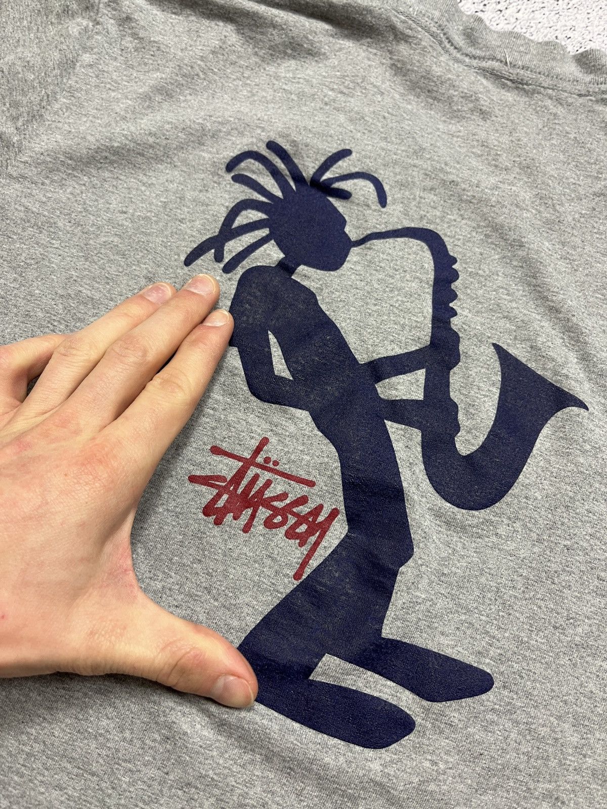 Stussy Stussy Outdoor 90’s Jazz Man Saxophone Vintage T Shirt Logo Size US S / EU 44-46 / 1 - 13 Thumbnail