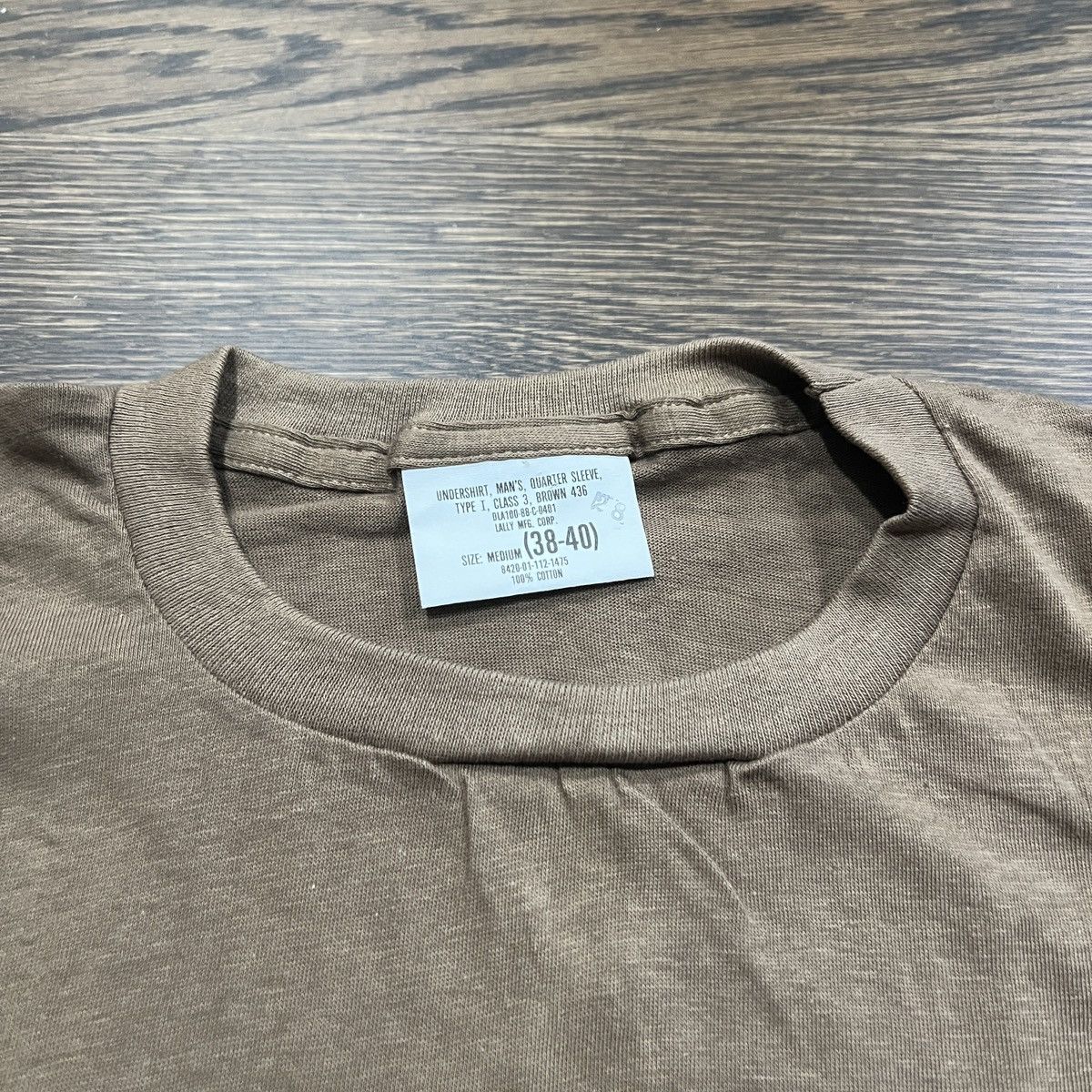 Other Vintage Military blank brown single stitch under shirt Size US M / EU 48-50 / 2 - 4 Thumbnail