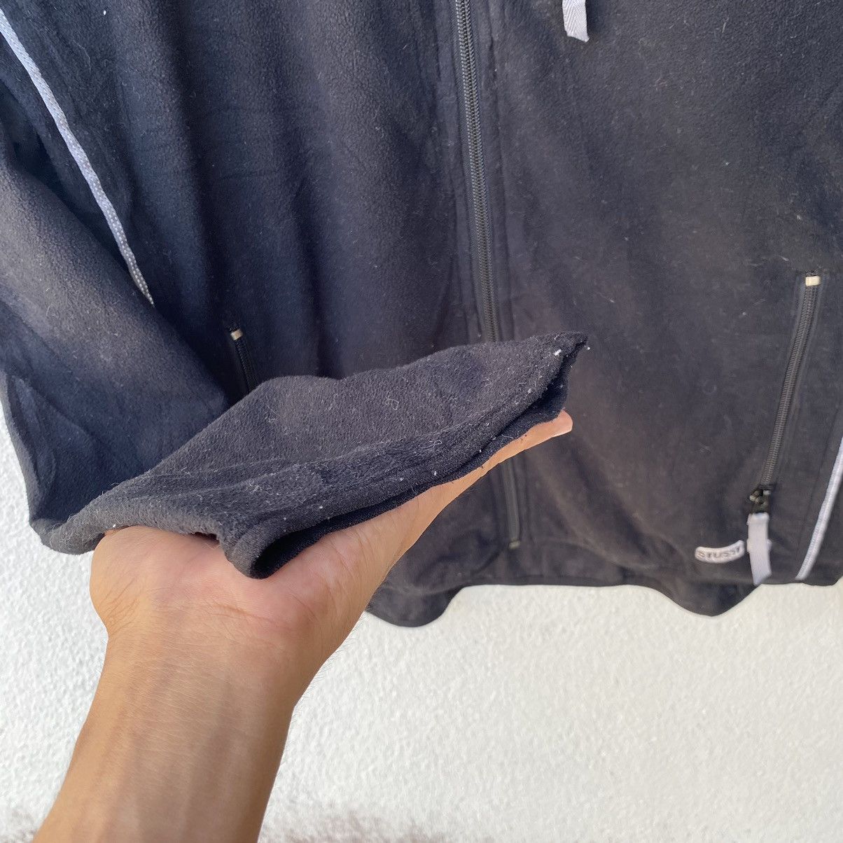 Stussy Vintage Stussy Fleece Black Sweater Jacket Size US L / EU 52-54 / 3 - 6 Thumbnail
