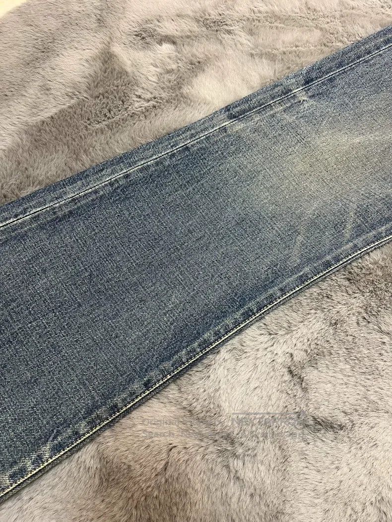 Celine CELINE Water Ripple Washed Blue Flared Jeans Size US 31 - 6 Thumbnail