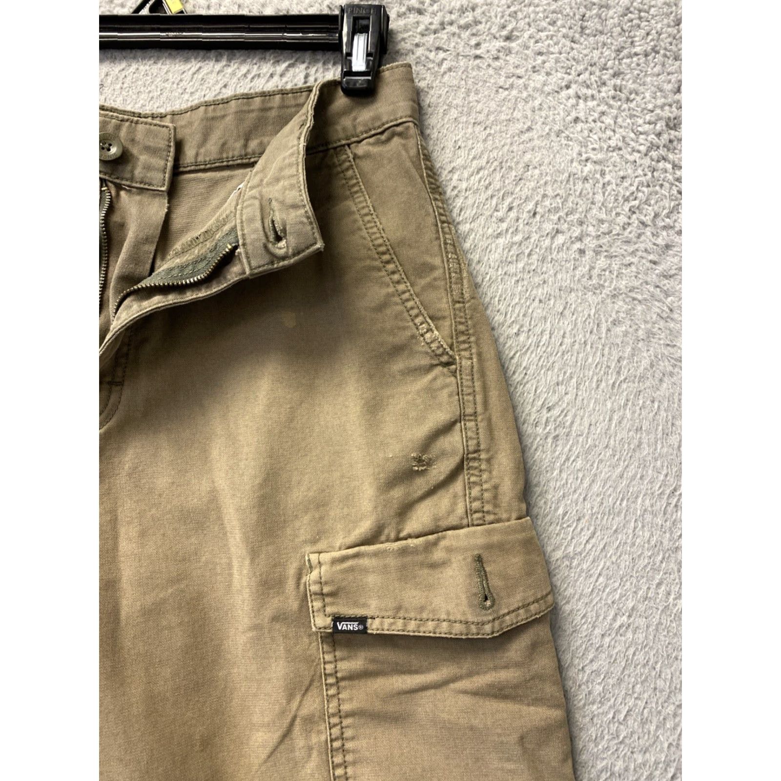 Vans VANS Authentic Chino Shorts Mens Size 30 Casual Faded Green Cotton Canvas 8 Inseam Size US 30 / EU 46 - 2 Thumbnail