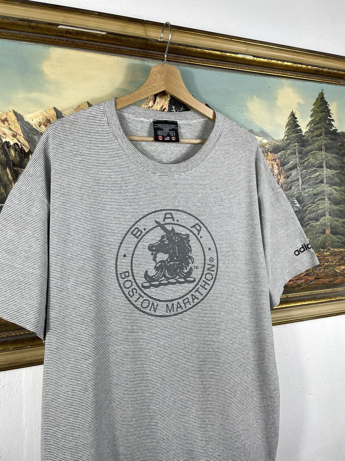 Adidas × Vintage Adidas Vintage Retro 90s T-shirt Tees Boston Marathon Baggy Size US L / EU 52-54 / 3 - 4 Thumbnail