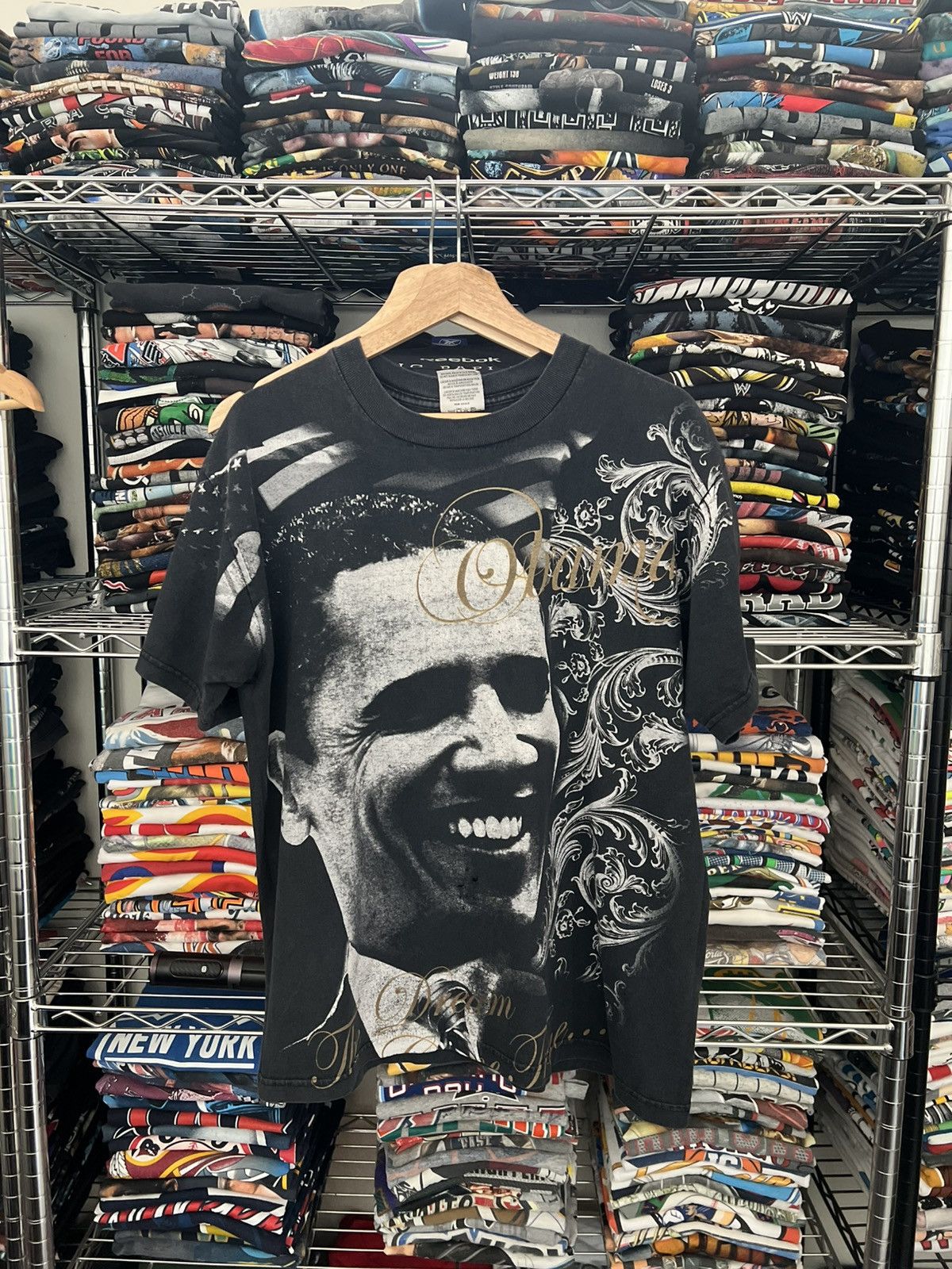 President's 2008 Barack Obama AOP Y2K Tee The Dream Come True Tee Size US L / EU 52-54 / 3 - 1 Thumbnail