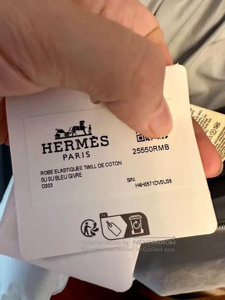 Hermes Hermes Glacier Blue Ruffle Collar Waist Cinched Dress Coat Size XS / US 0-2 / IT 36-38 - 8 Thumbnail