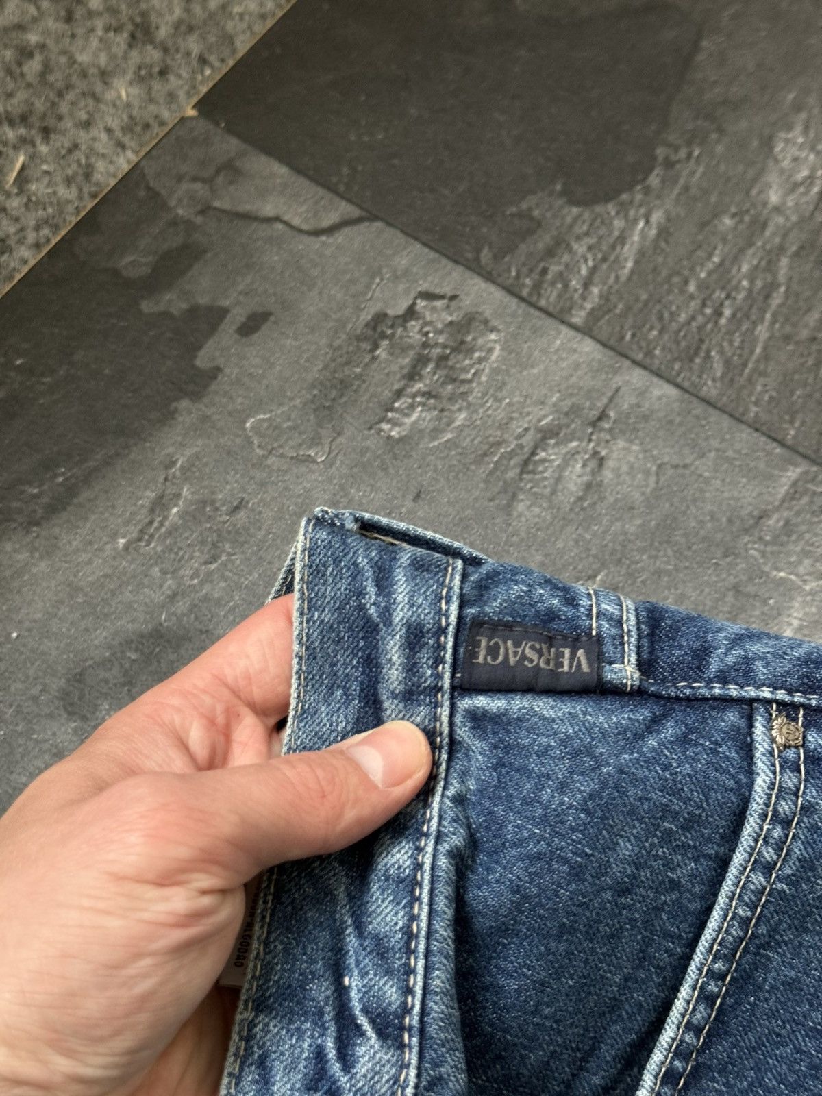 Versace Vintage blue denim Versace rare jeans Size US 30 / EU 46 - 8 Thumbnail