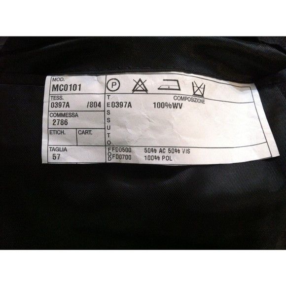 Other CONFITALIA MEN'S NEW CHARCOAL 100%WOOL 2PC SUIT SIZE:46R Size 46R - 13 Thumbnail