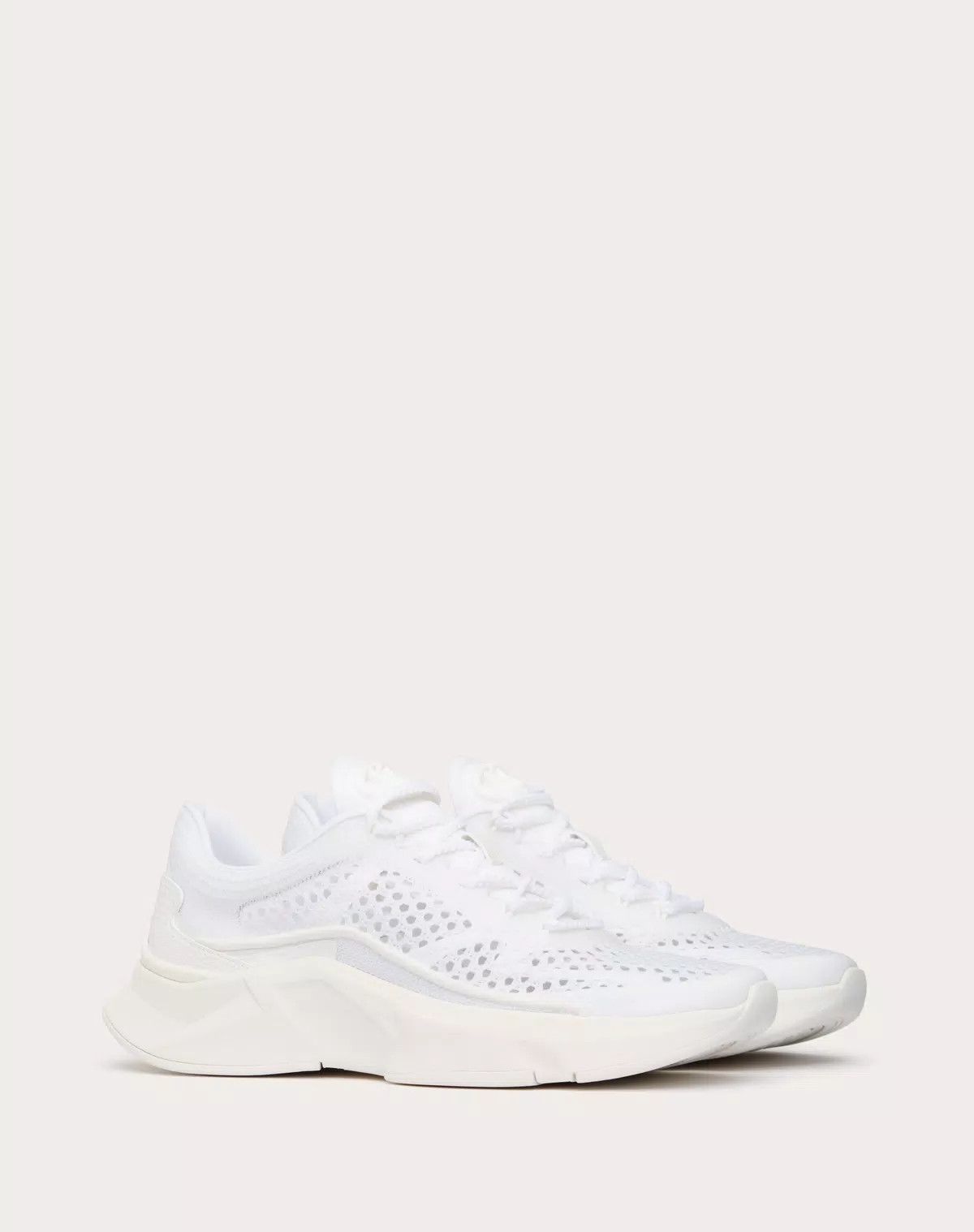 Valentino o1s1wg110426 True Actress Mesh Sneakers in White Size US 7 / IT 37 - 6 Thumbnail