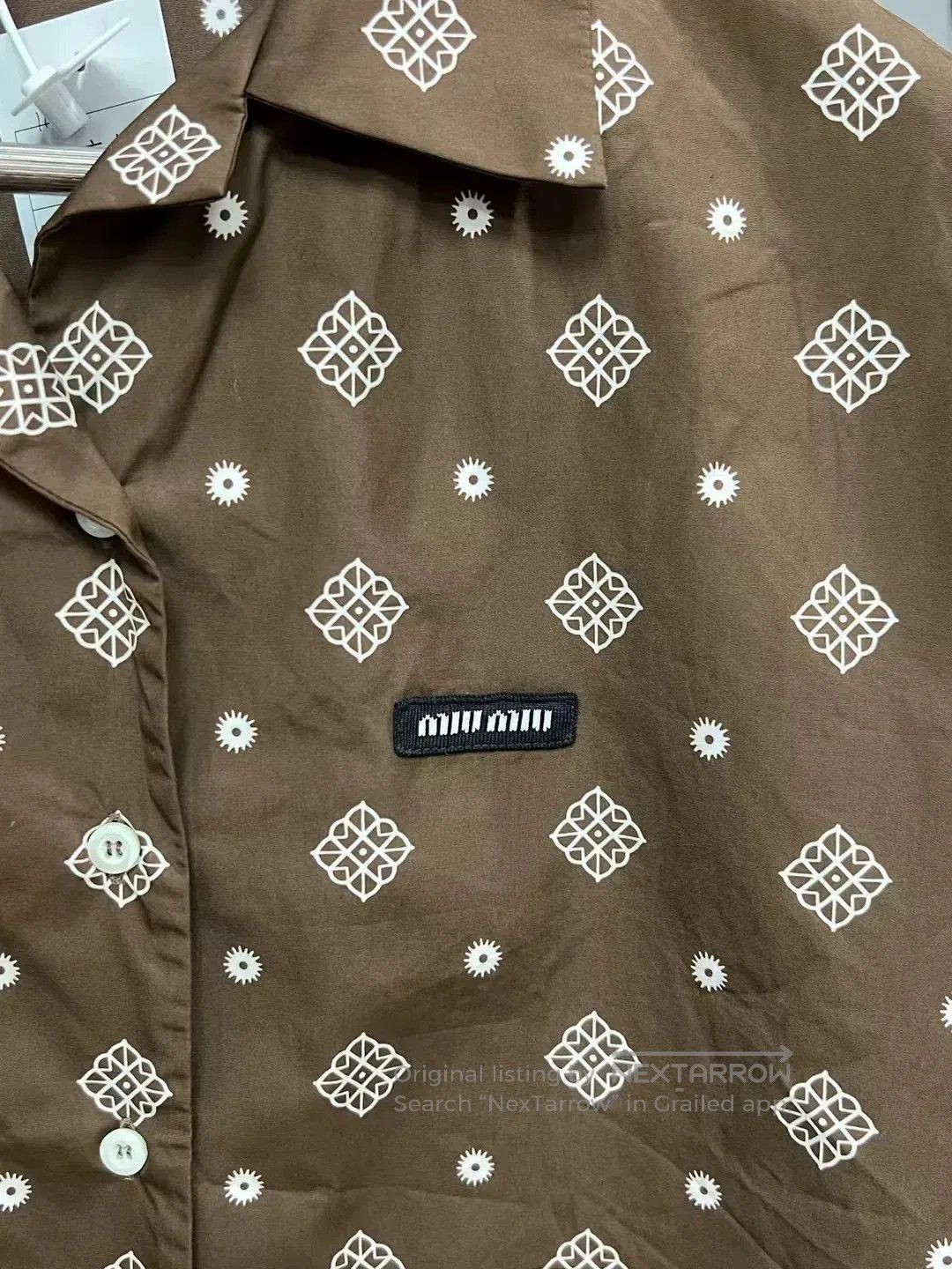 Miu Miu new miumiu patterned short sleeve shirt. Size US M / EU 48-50 / 2 - 3 Thumbnail