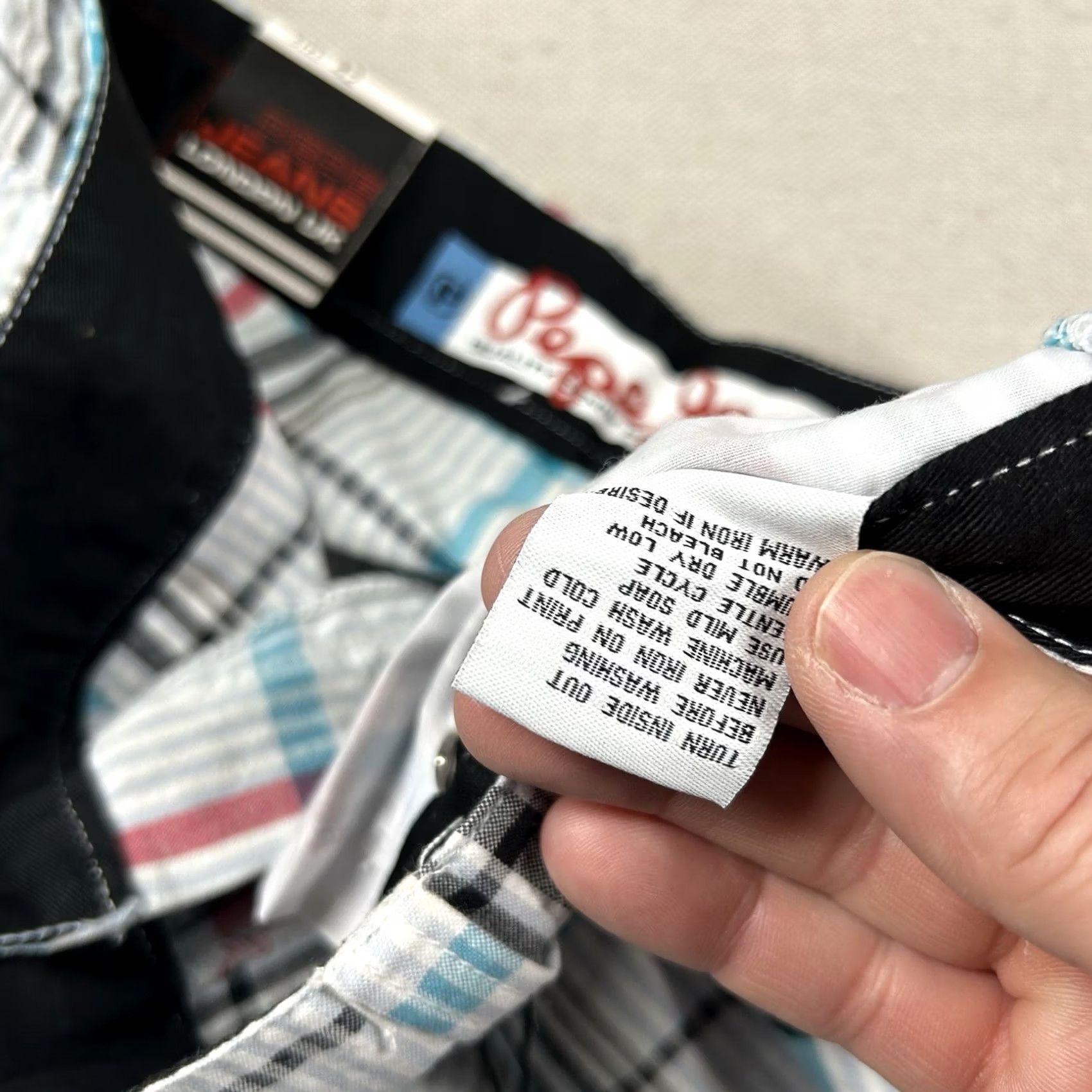 Pepe Jeans Pepe Jeans London Shorts Mens 42 Seersucker Plaid Bermuda Hip Hop Multicolor Cotton 5-Pocket 14in Inseam Baggy Relaxed Casual Mens Size US 42 / EU 58 - 4 Thumbnail