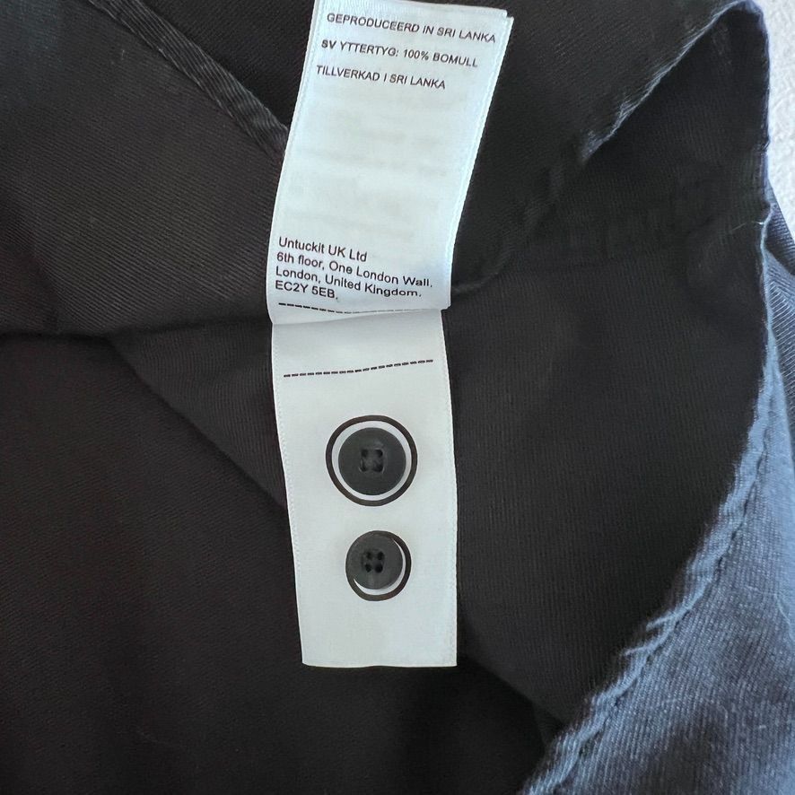 UNTUCKit UNTUCKit Mens XL Black Slim Fit Long Sleeve Cotton Soft Comf Size US XL / EU 56 / 4 - 6 Thumbnail