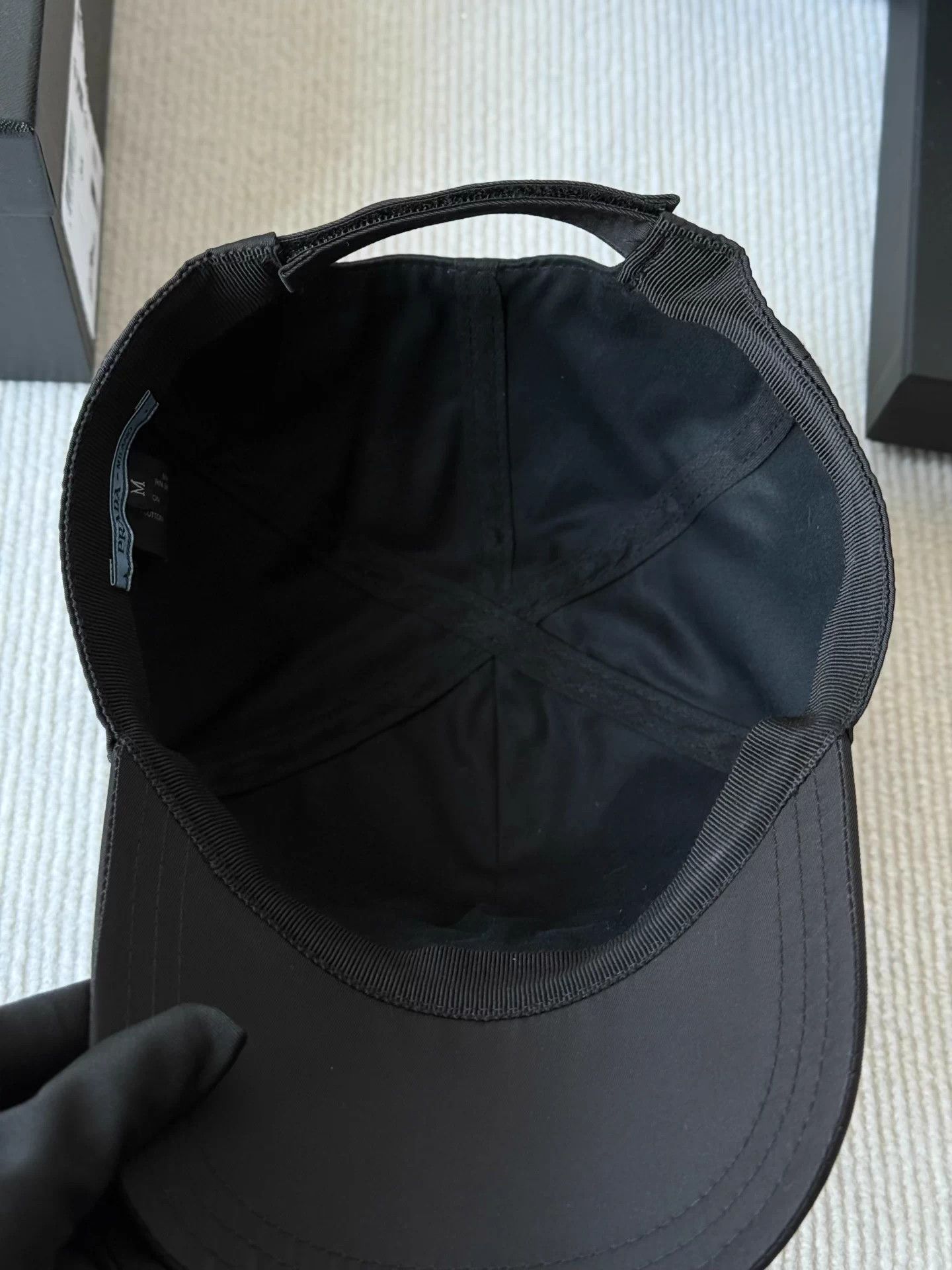 Prada Prada Black Embroidered Logo Baseball Cap M Size ONE SIZE - 5 Thumbnail