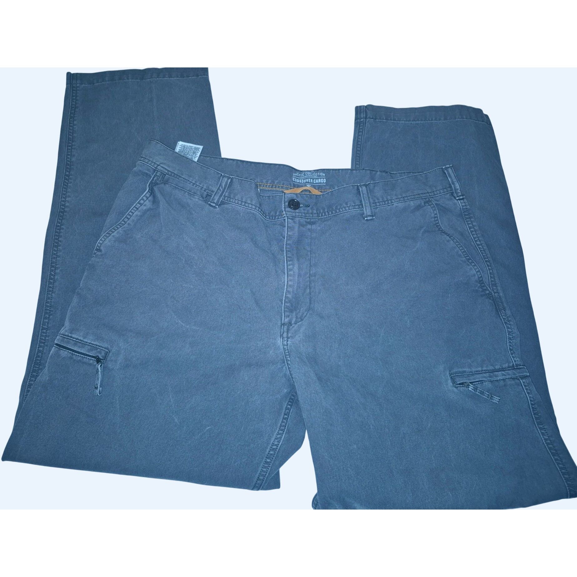 Dockers Dockers Mens 40x34 Gray Cotton Blend Cargo Pants Zippered Po Size US 40 / EU 56 - 6 Thumbnail