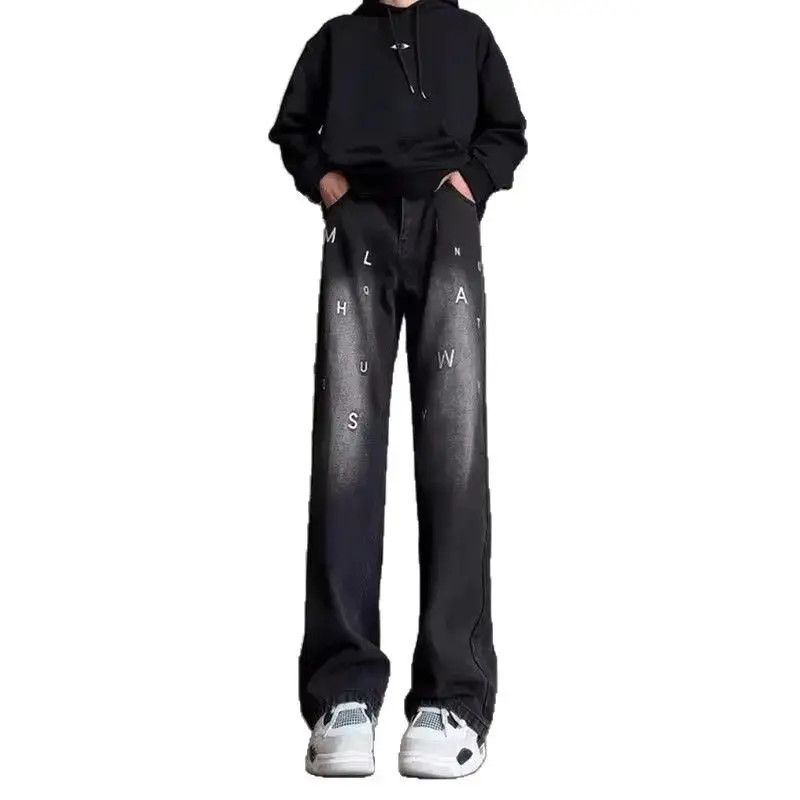 Japanese Brand Retro loose straight leg micro flared jeans Size US 30 / EU 46 - 3 Thumbnail