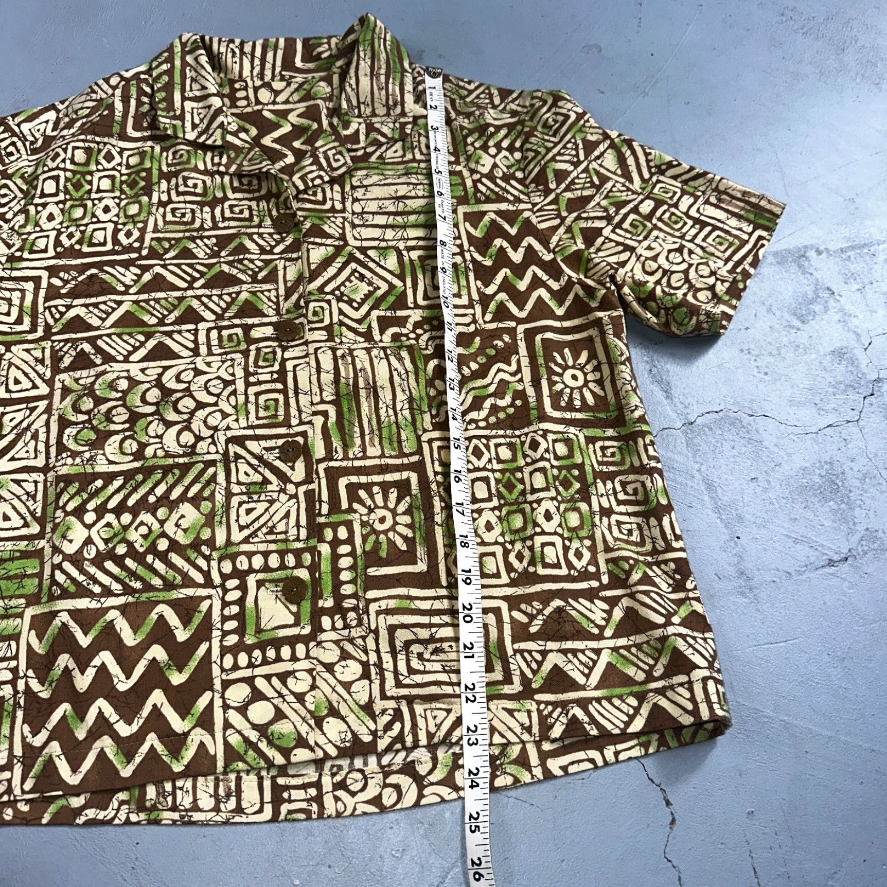 Vintage VINTAGE 1950s Cotton Hawaiian Shirt Rockabilly Green Short Sleeve Button-Down Men M Adult Green Rockabilly 1950s Shirt Mens Size US M / EU 48-50 / 2 - 3 Thumbnail
