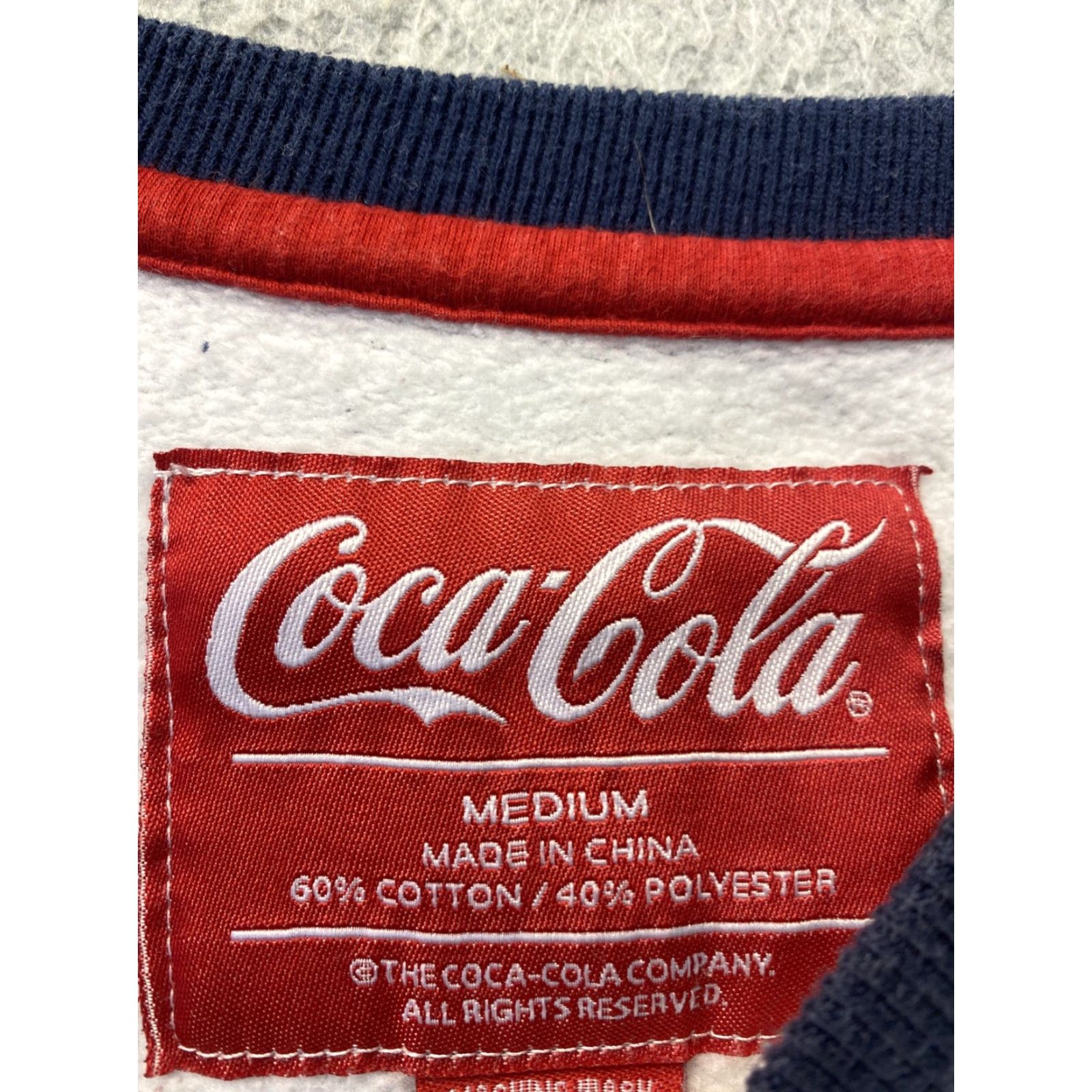 Vintage VINTAGE Coca-Cola Mens Crewneck Sweatshirt Size Medium White Cotton Blend Pullover 80s 90s Size US M / EU 48-50 / 2 - 4 Thumbnail