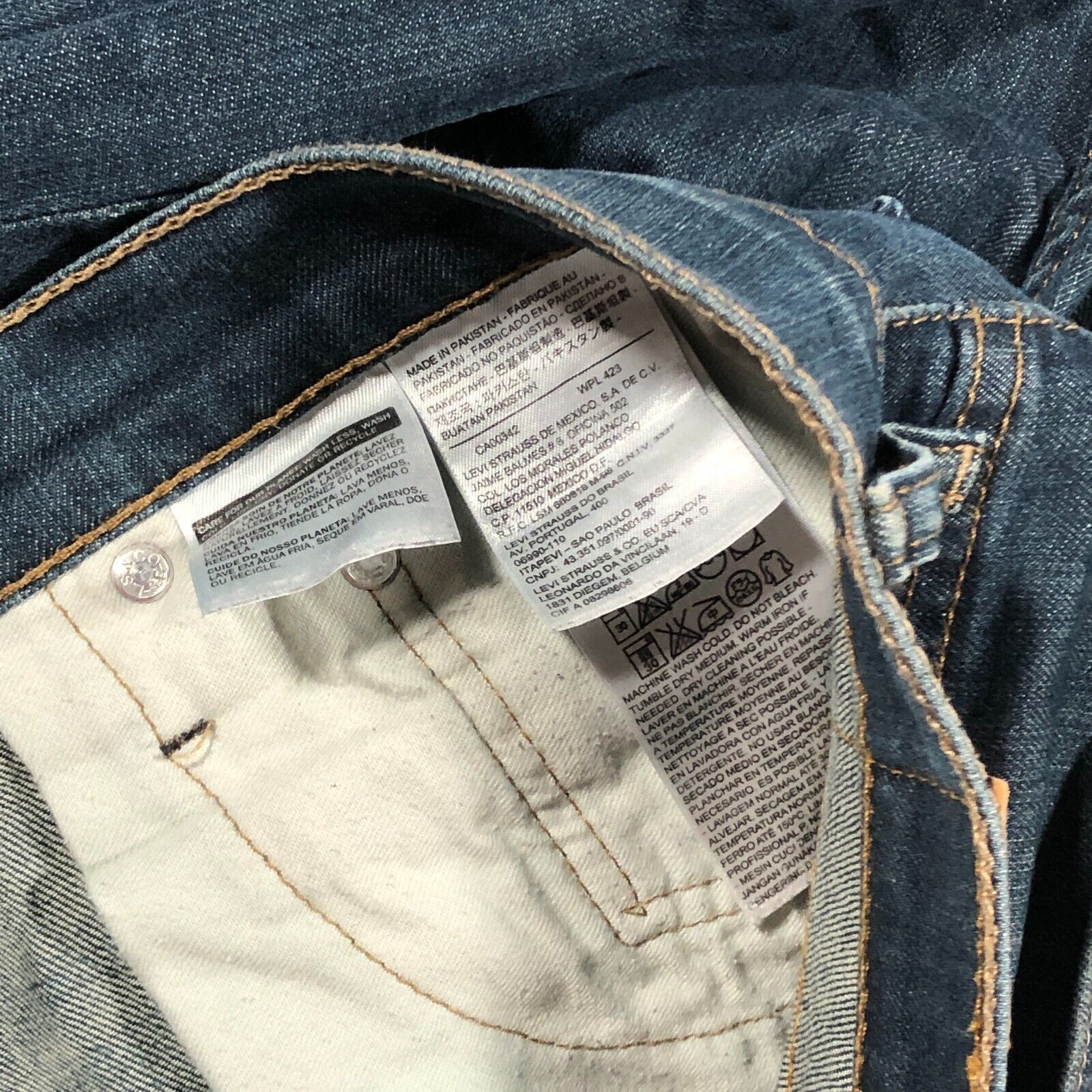 Levi's Levi's 513 Medium Wash Straight Leg Jeans Pants Size 34x32 Size US 34 / EU 50 - 4 Thumbnail