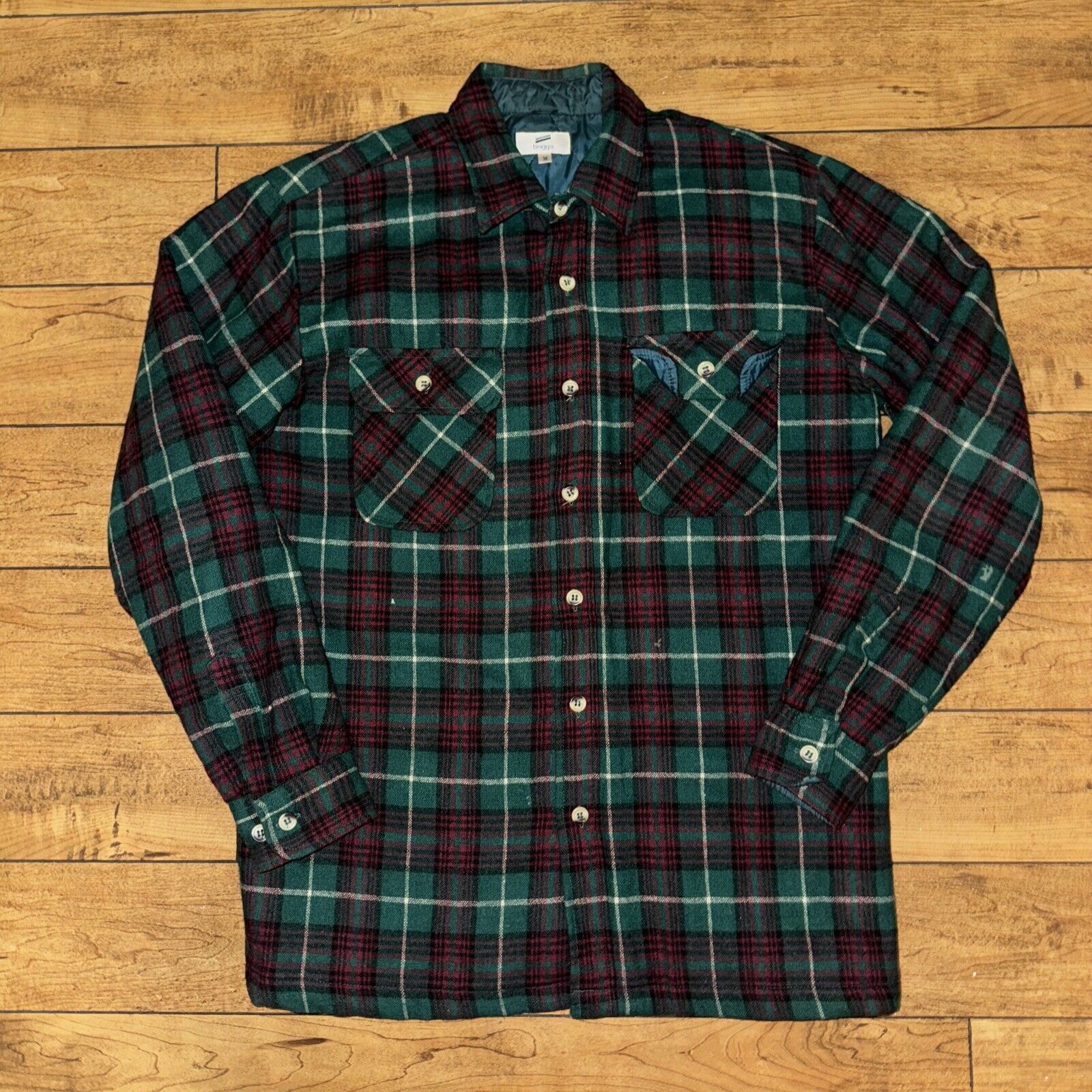 Japanese Brand × Vintage Vintage Briggs Plaid Shirt Flannel M 23x30 Made In Korea Size US M / EU 48-50 / 2 - 1 Thumbnail