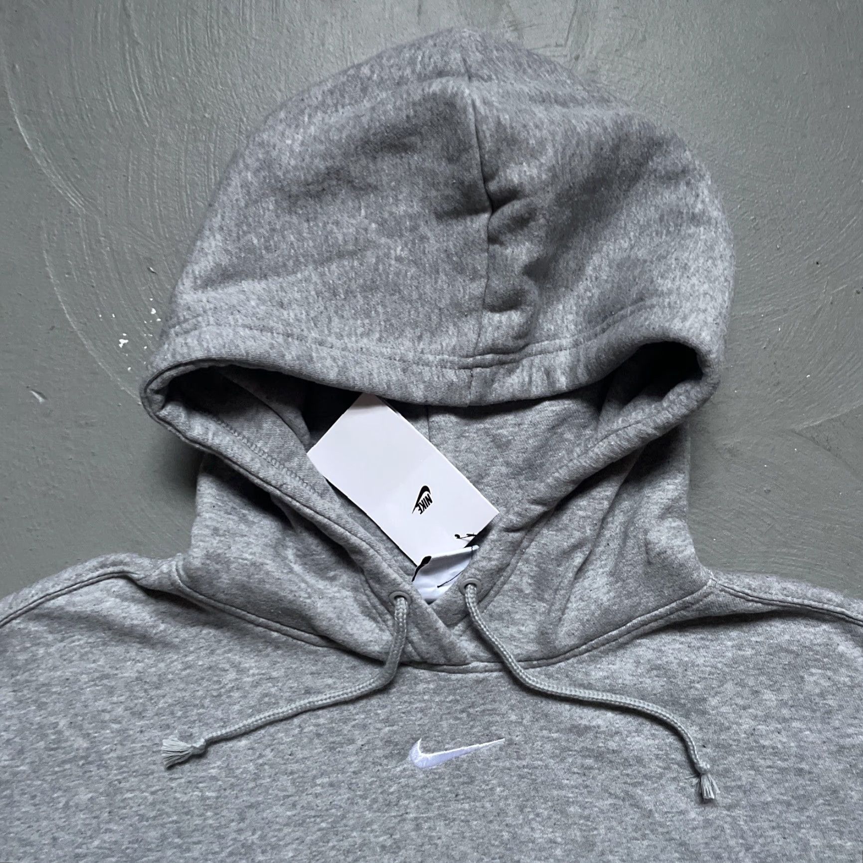 Nike Nike Grey Center Swoosh Check Hoodie Sweatshirt NWT XL Unisex Adults Pullover Logo 90s Streetwear HipHop Rap Style Size US XL / EU 56 / 4 - 2 Thumbnail