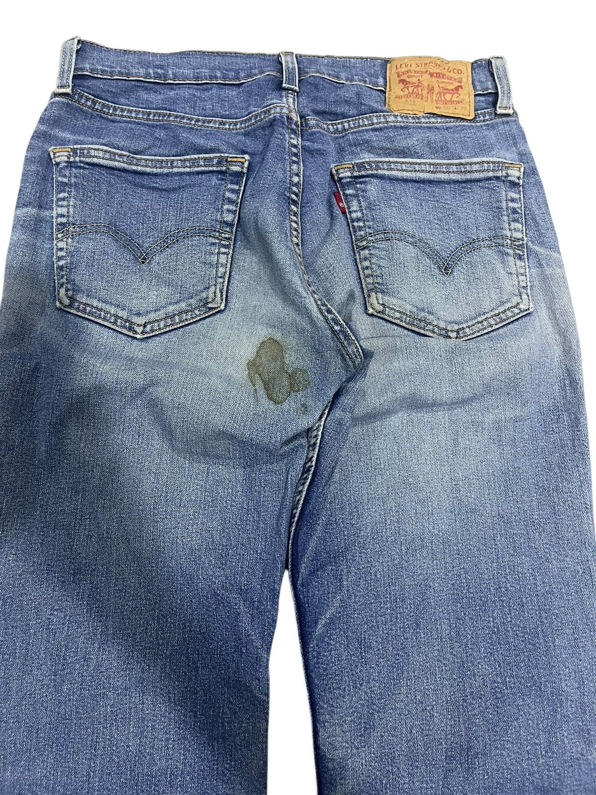 If Six Was Nine × Japanese Brand × Le Grande Bleu (L.G.B.) VINTAGE Y2K LEVIS 511 WASHED BLUE DENIM Size US 31 - 9 Thumbnail
