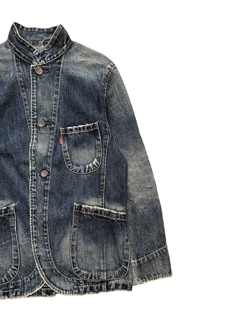 Levi's Vintage Clothing Levis Thrashed Sun Faded Denim Jacket Size US S / EU 44-46 / 1 - 3 Thumbnail