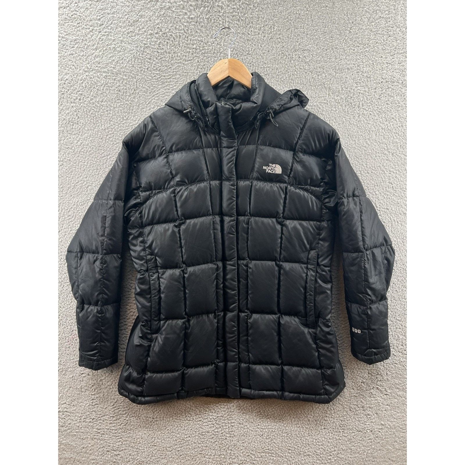 The North Face Jacket 600 Goose Down Midi Puffer Coat Black