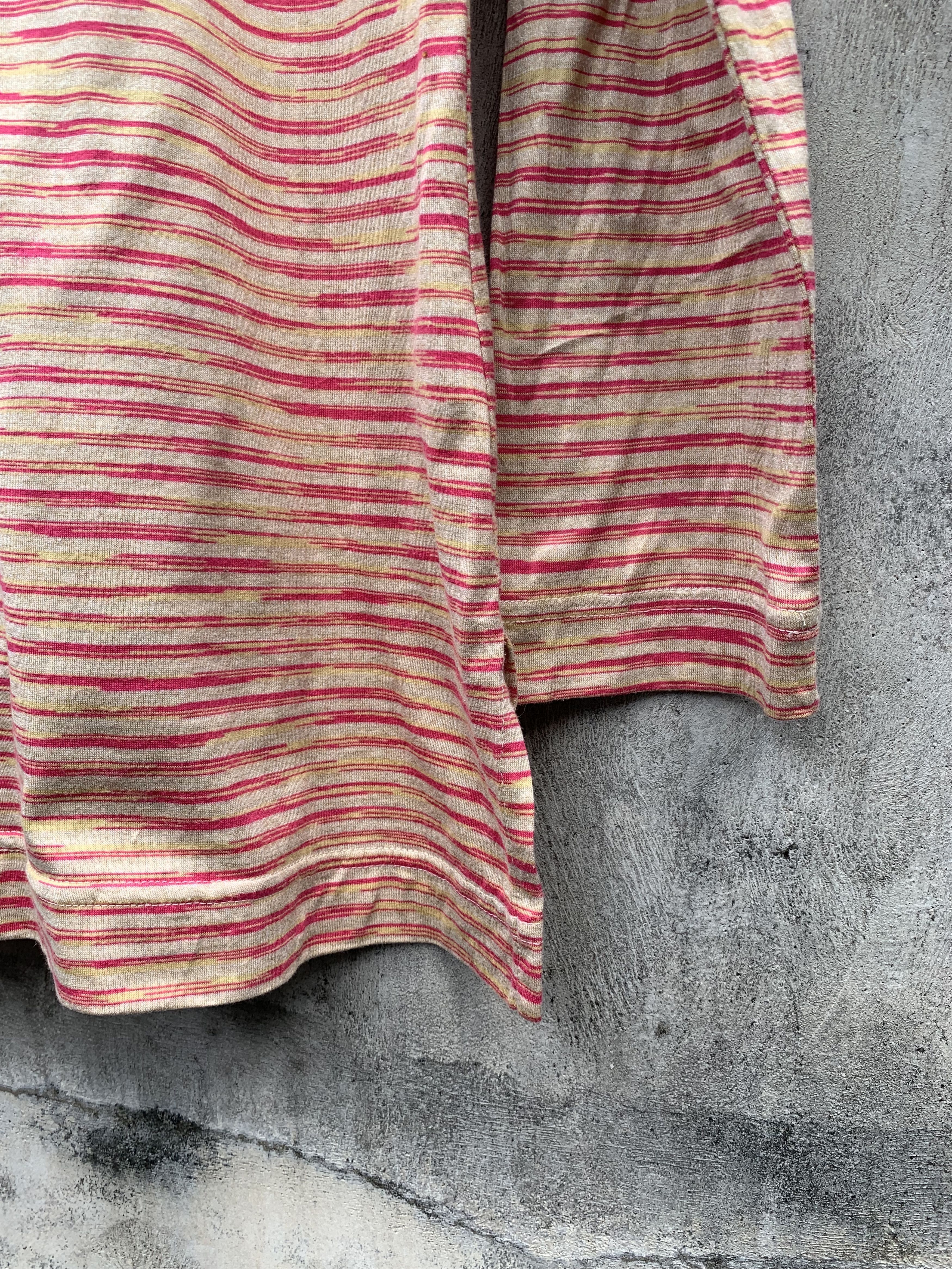 Missoni Vintage Missoni Intimo Stripes Longsleeve Top Tee Size M / US 6-8 / IT 42-44 - 2 Thumbnail