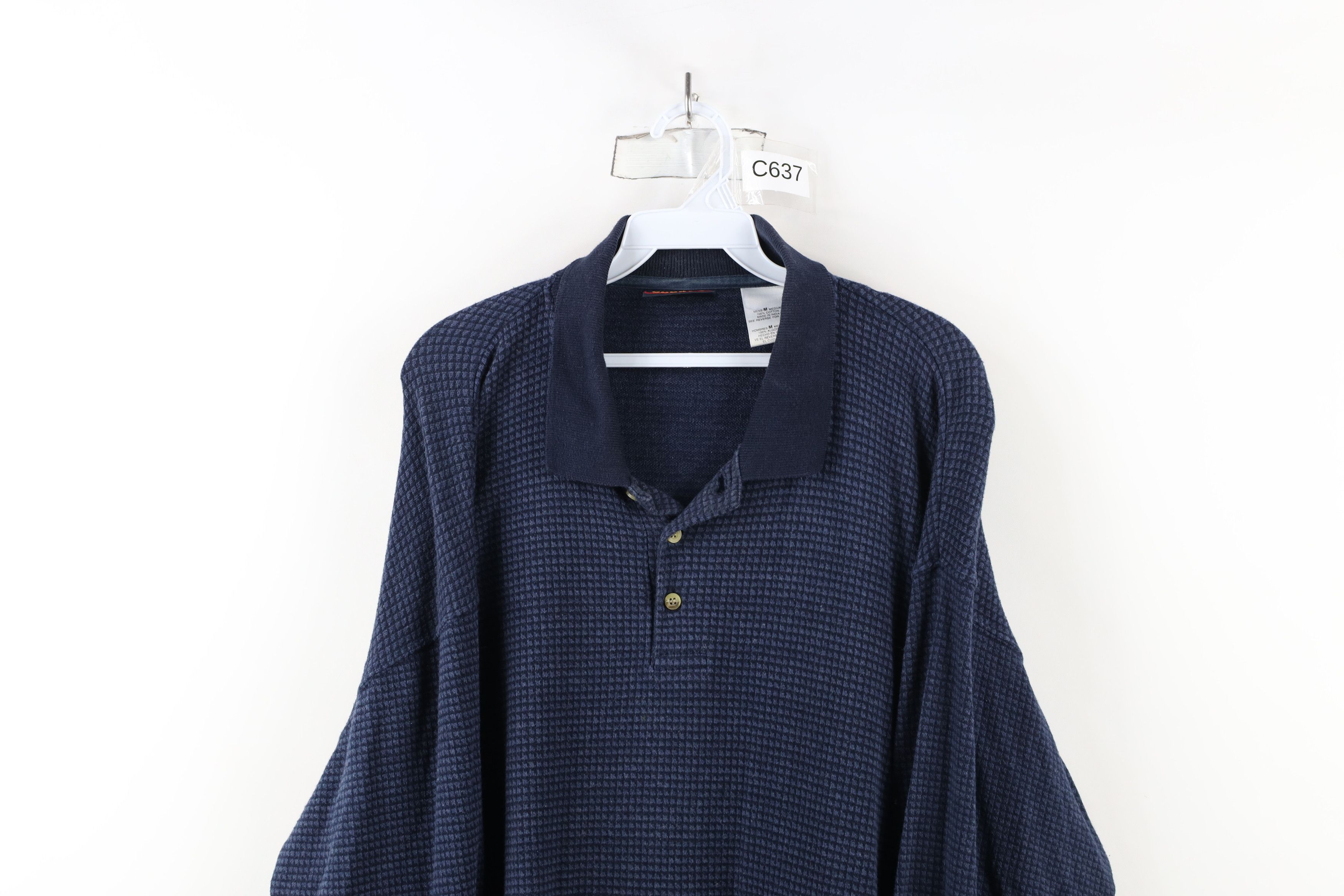 Vintage Vintage 90s Streetwear Baggy Fit Knit Long Sleeve Rugby Polo Size US M / EU 48-50 / 2 - 2 Thumbnail