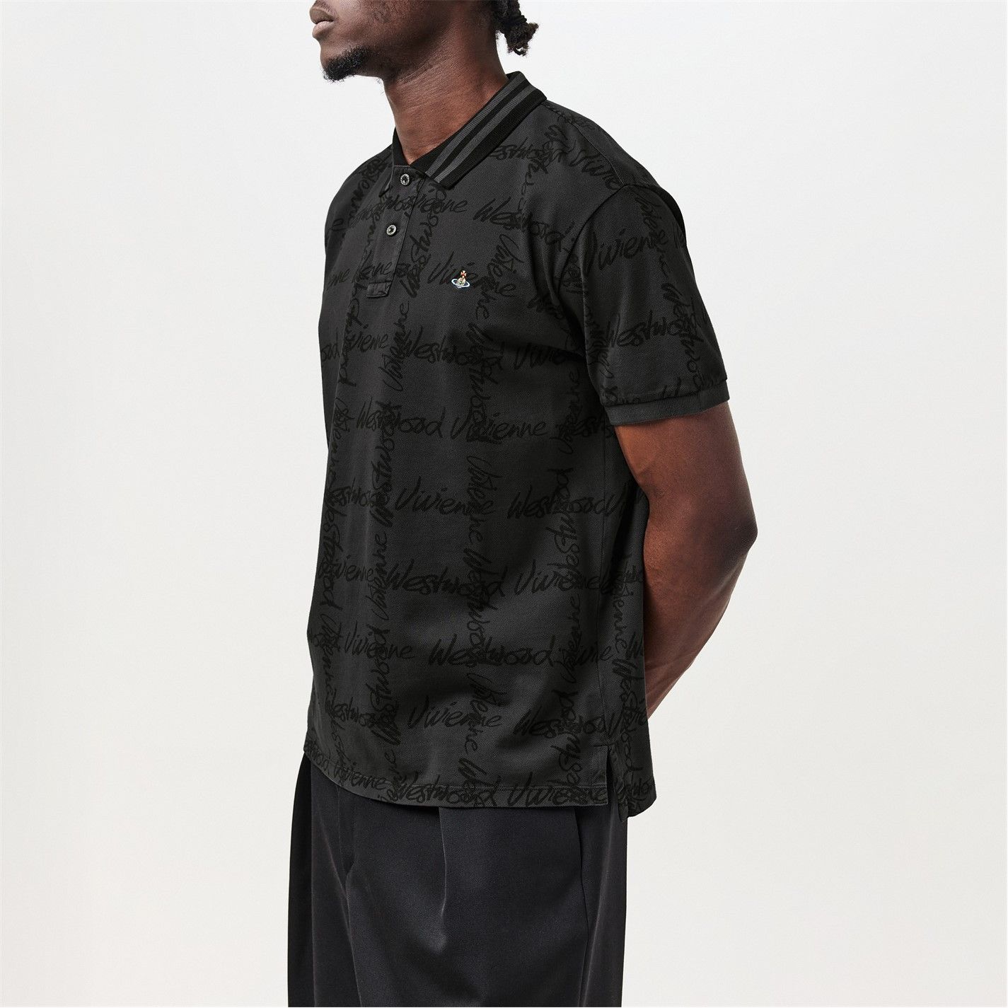 Vivienne Westwood o1g2r1mq0526 Grid Classic Polo Shirt in Grey Size US S / EU 44-46 / 1 - 2 Thumbnail
