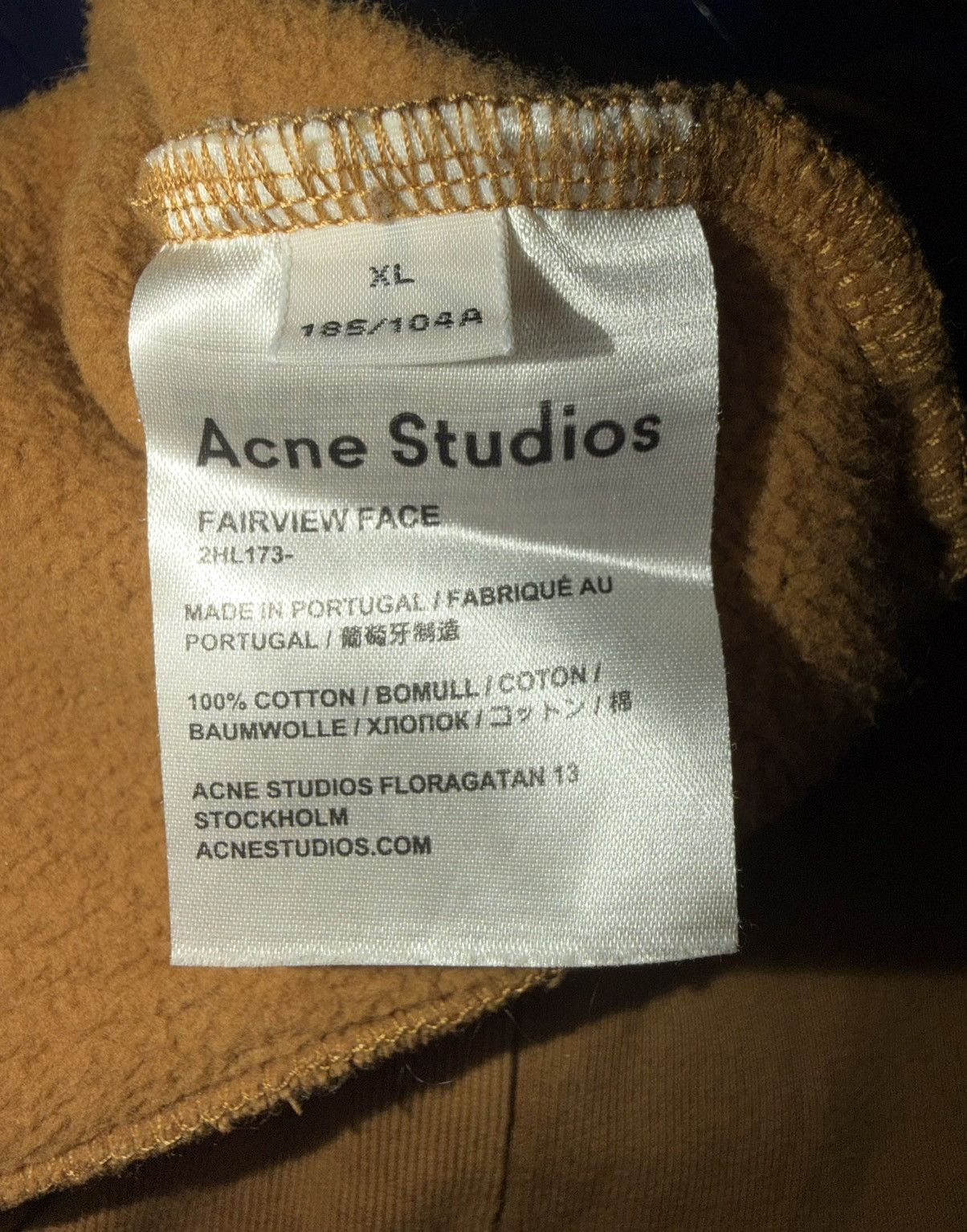 Acne Studios ACNE STUDIOS Fairview Face Crew Neck Sweatshirt Caramel Size US XL / EU 56 / 4 - 5 Thumbnail